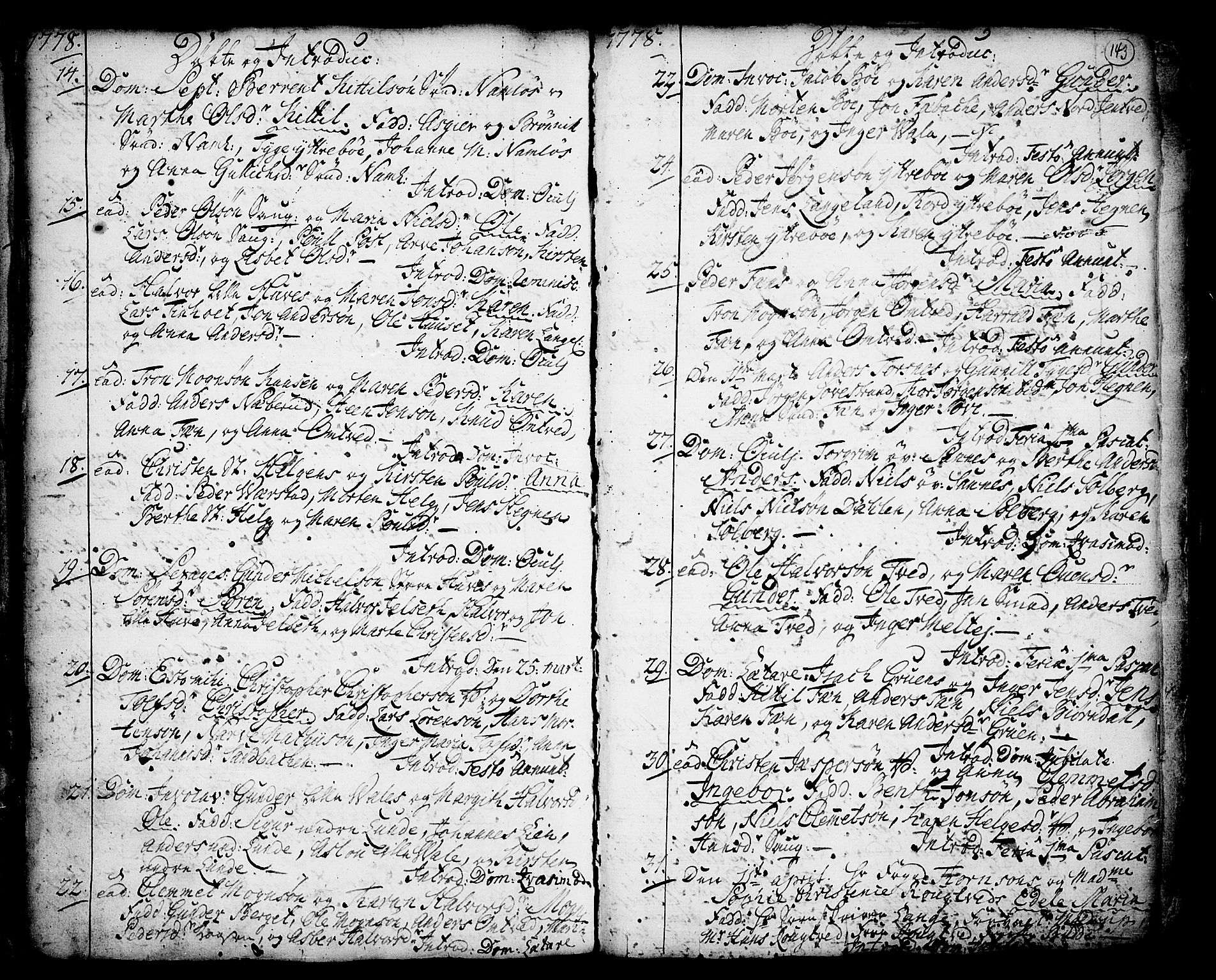 Holla kirkebøker, SAKO/A-272/F/Fa/L0001: Parish register (official) no. 1, 1717-1779, p. 143