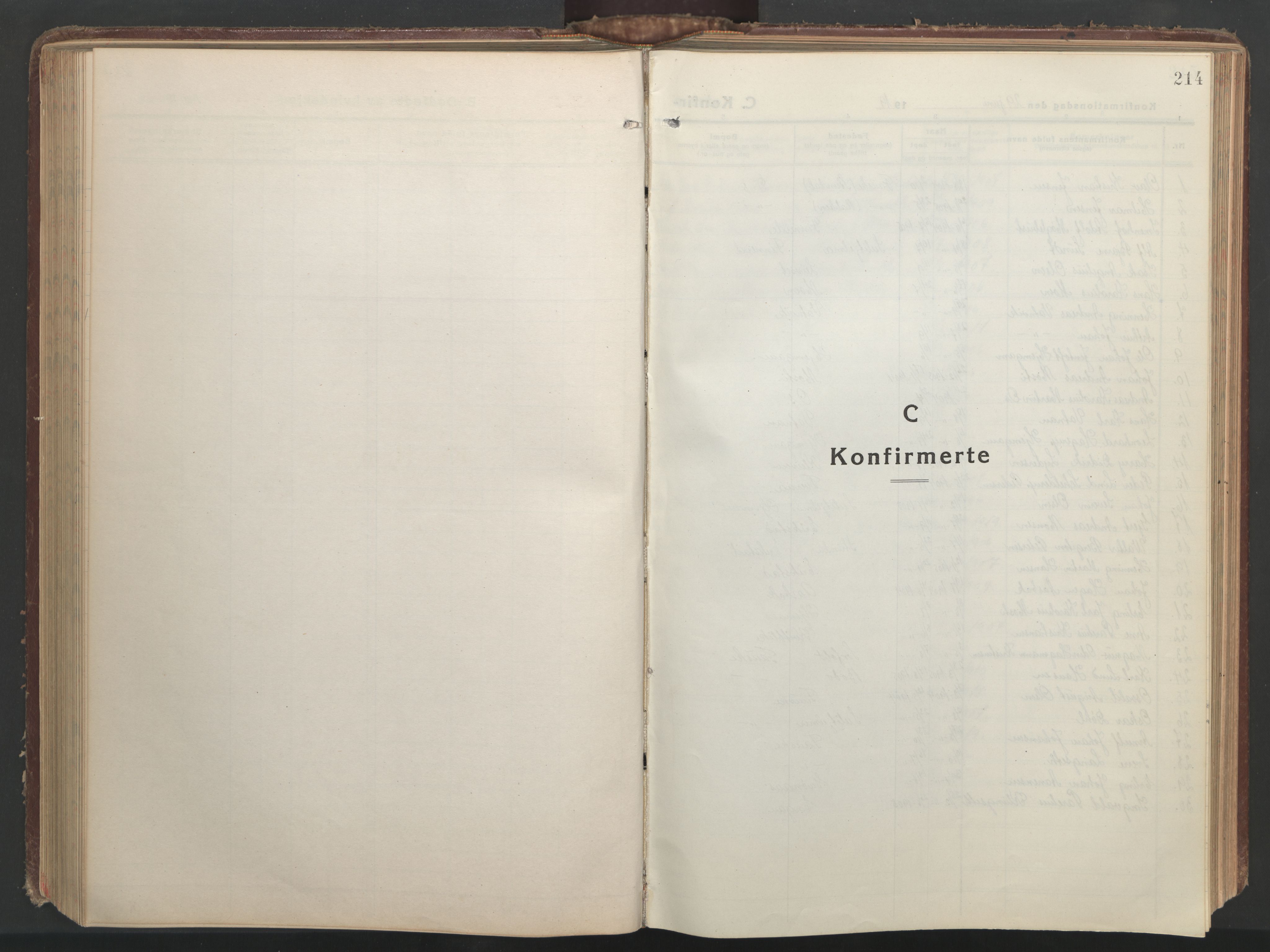Ministerialprotokoller, klokkerbøker og fødselsregistre - Nordland, SAT/A-1459/849/L0700: Parish register (copy) no. 849C01, 1919-1946, p. 214
