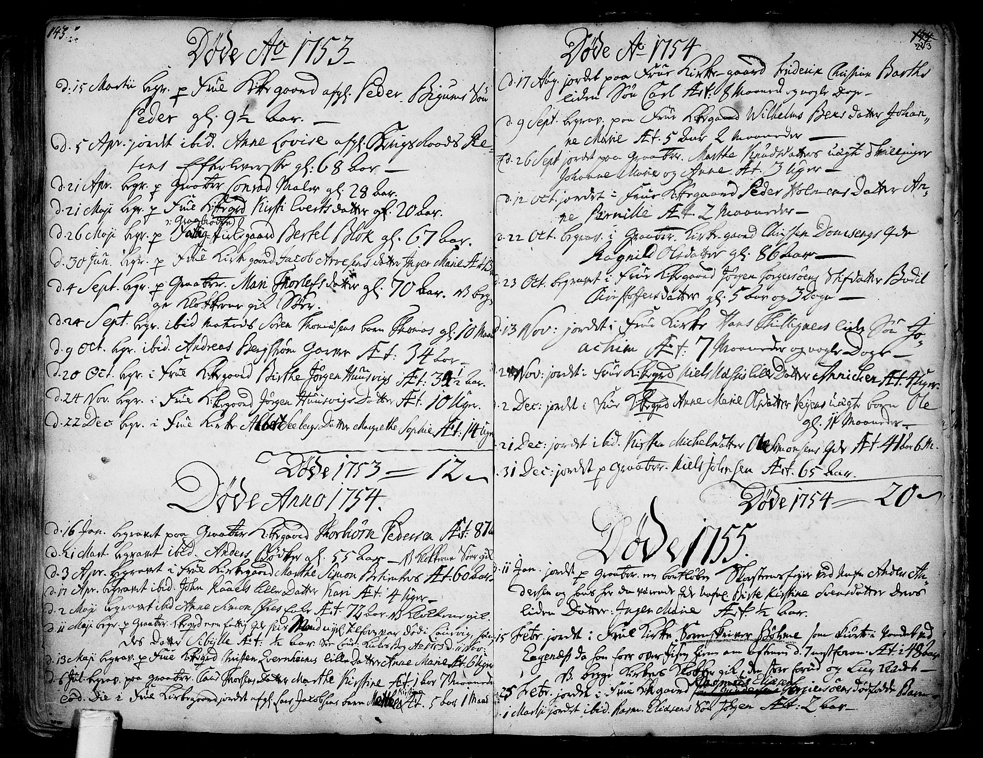 Tønsberg kirkebøker, AV/SAKO-A-330/F/Fa/L0001: Parish register (official) no. I 1, 1688-1760, p. 242-243