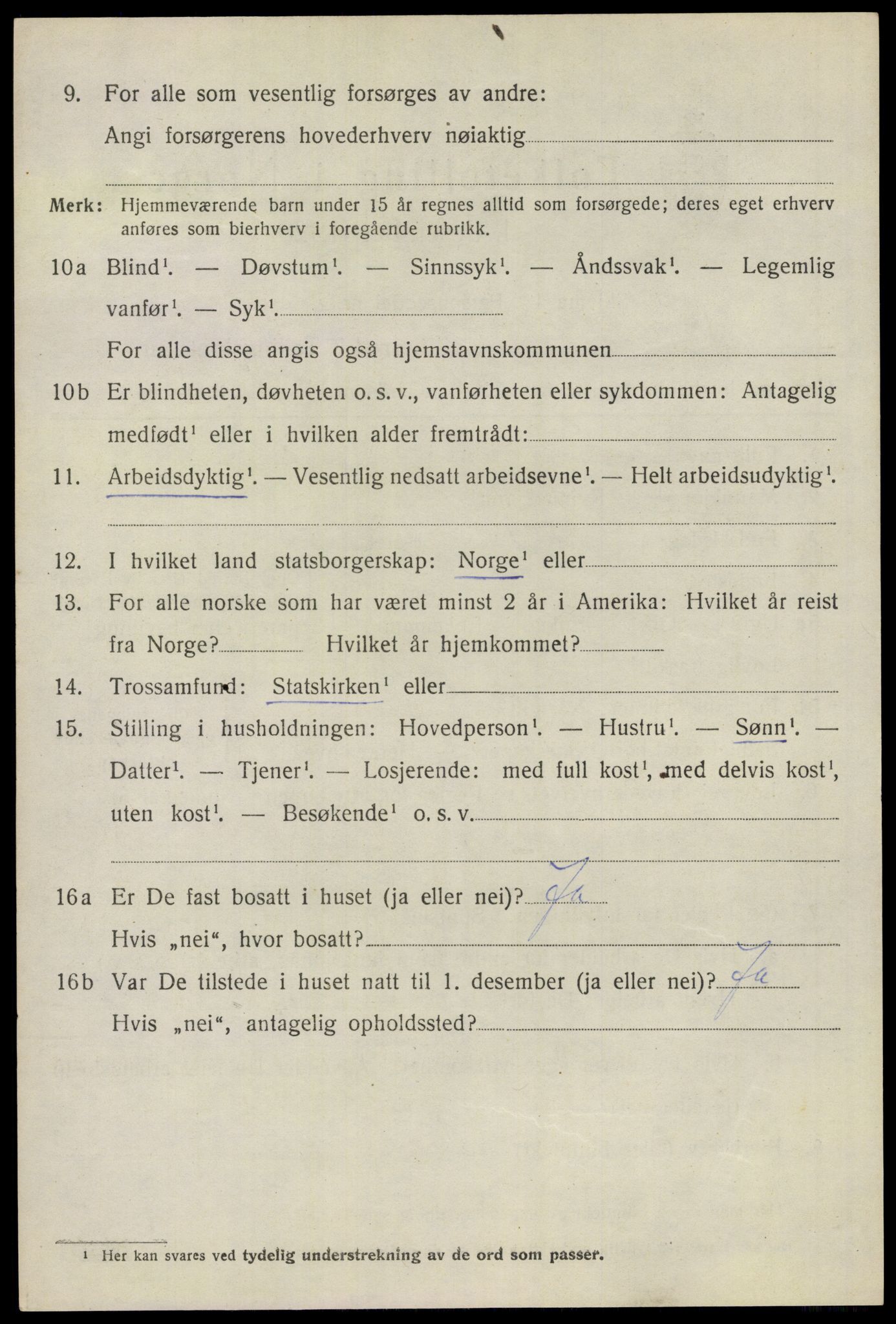 SAO, 1920 census for Ullensaker, 1920, p. 4656