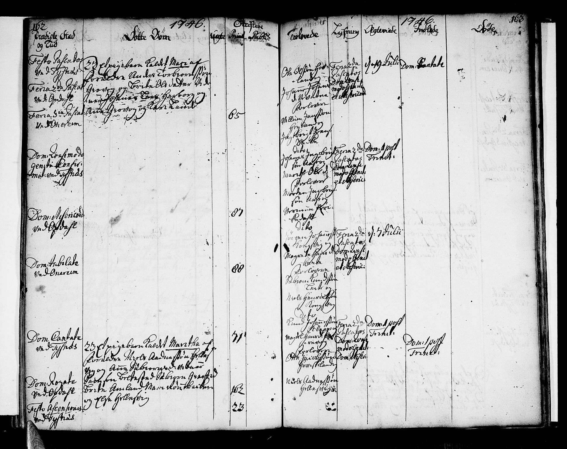 Tysnes sokneprestembete, SAB/A-78601/H/Haa: Parish register (official) no. A 3, 1740-1749, p. 162-163