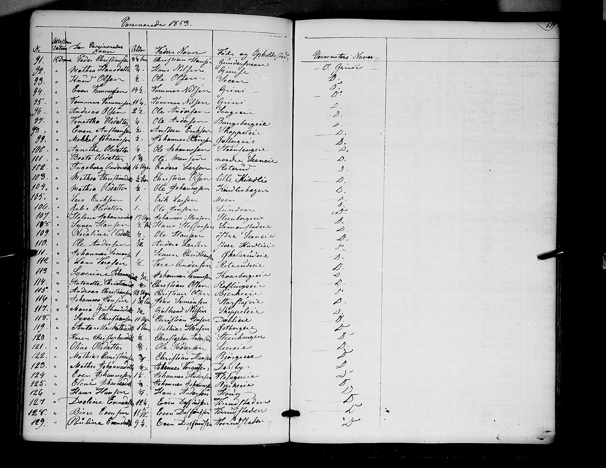 Ringsaker prestekontor, SAH/PREST-014/K/Ka/L0009: Parish register (official) no. 9, 1850-1860, p. 519