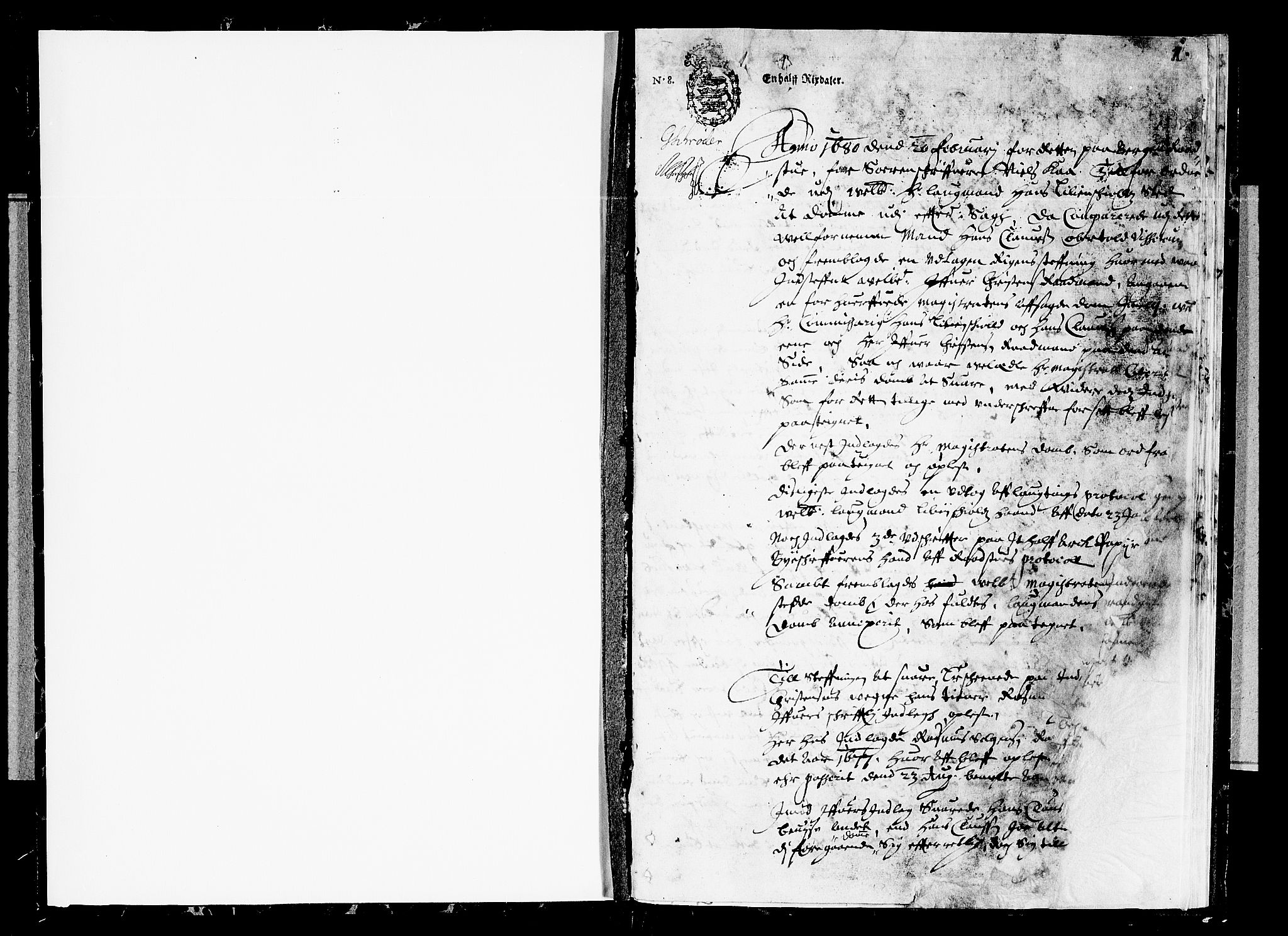 Hardanger og Voss sorenskriveri, SAB/A-2501/1/1A/1Ab/L0013: Tingbok for Voss, 1680, p. 0b-1a