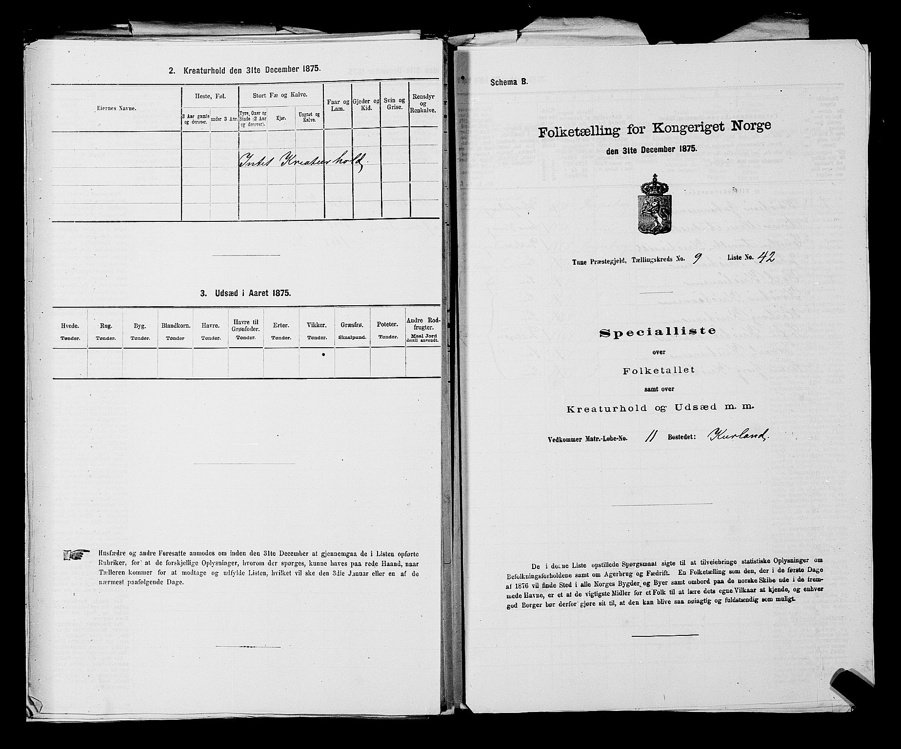 RA, 1875 census for 0130P Tune, 1875, p. 1637