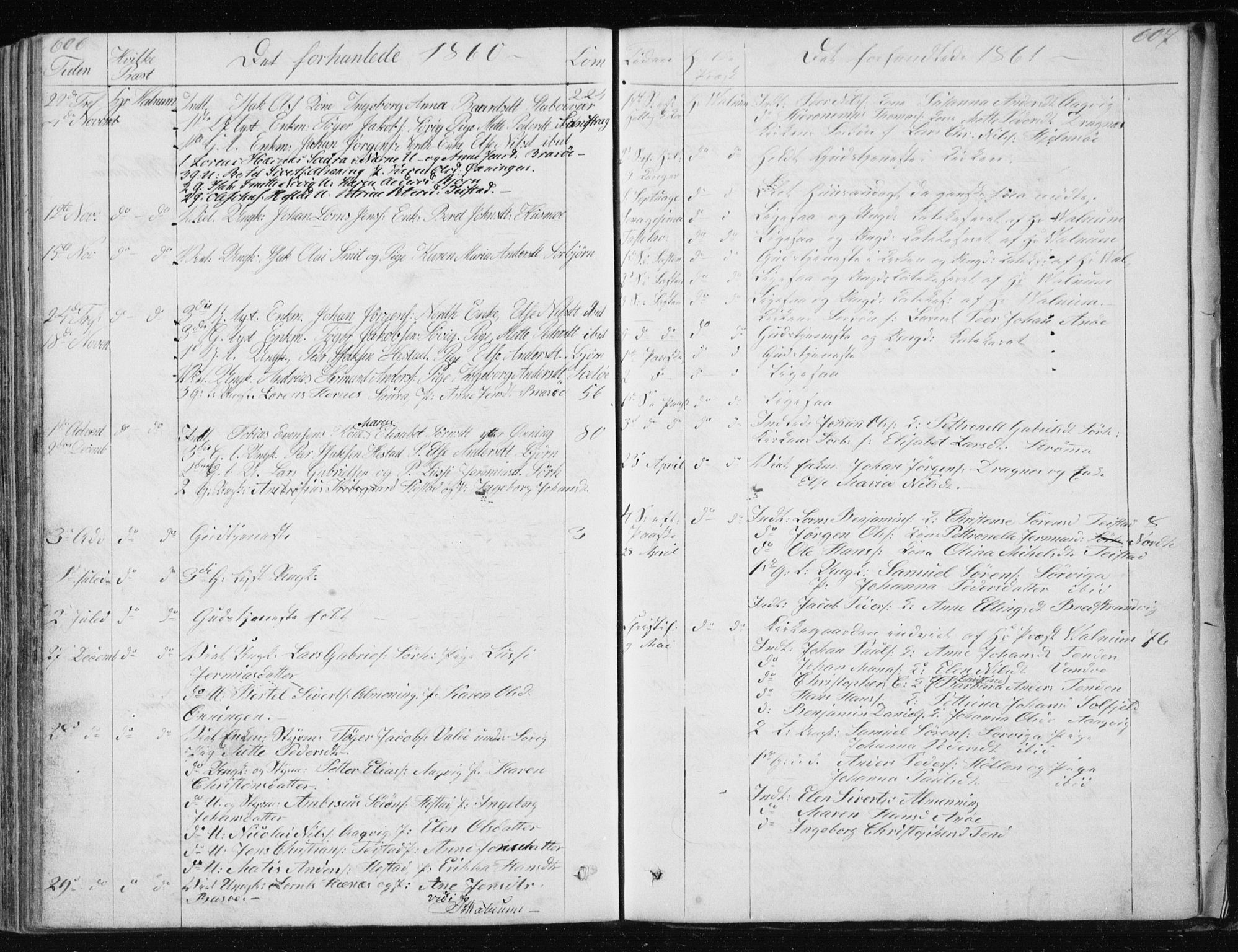 Ministerialprotokoller, klokkerbøker og fødselsregistre - Nordland, SAT/A-1459/834/L0511: Parish register (copy) no. 834C02, 1848-1862, p. 606-607