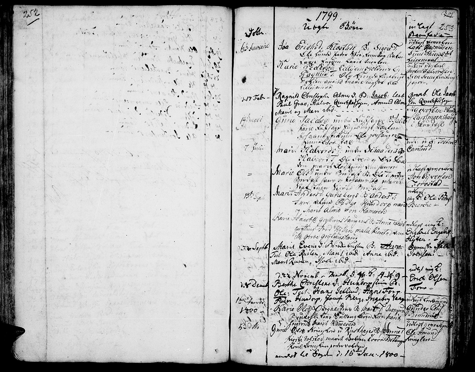 Fron prestekontor, SAH/PREST-078/H/Ha/Haa/L0001: Parish register (official) no. 1, 1799-1816, p. 252-253
