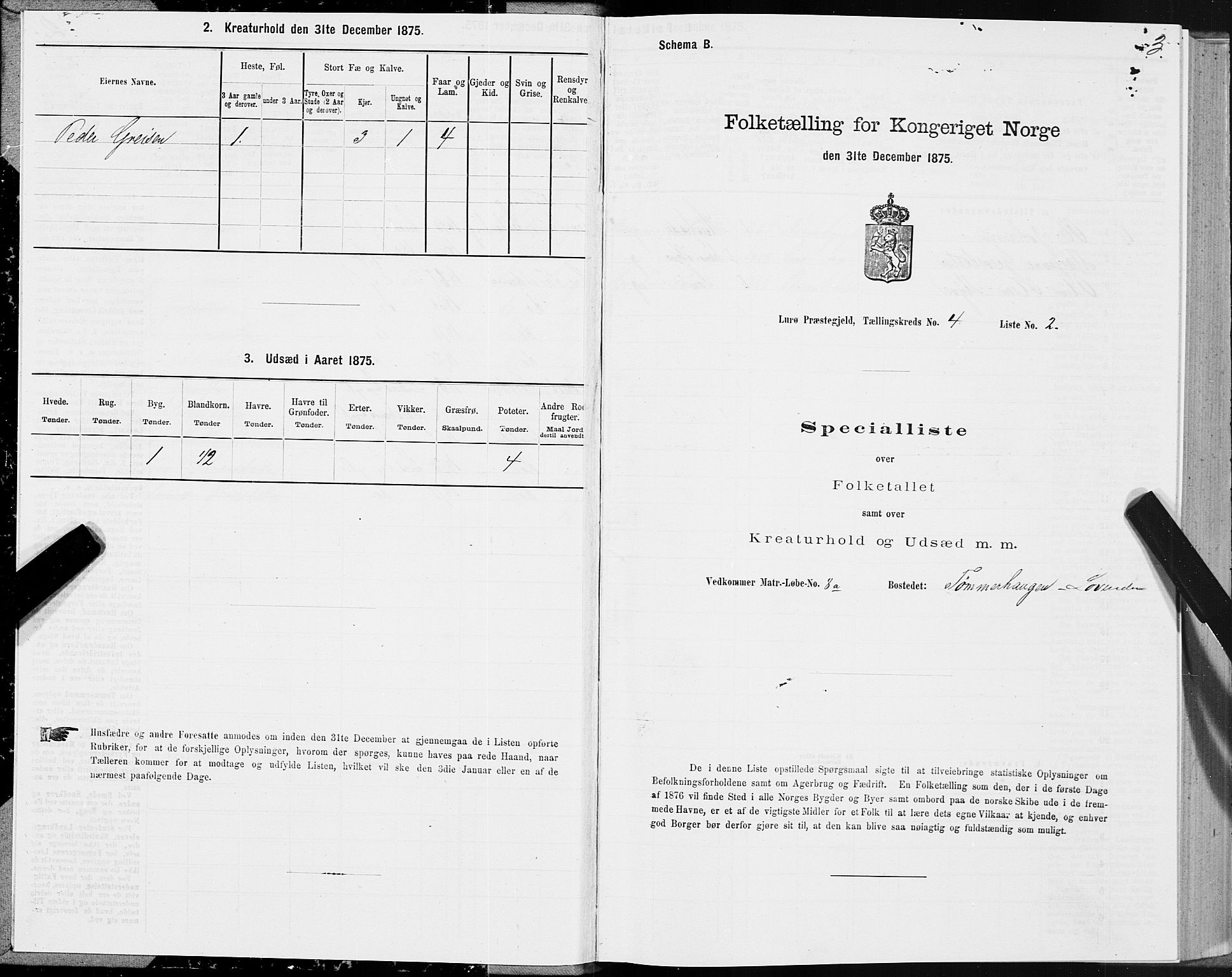 SAT, 1875 census for 1834P Lurøy, 1875, p. 3003