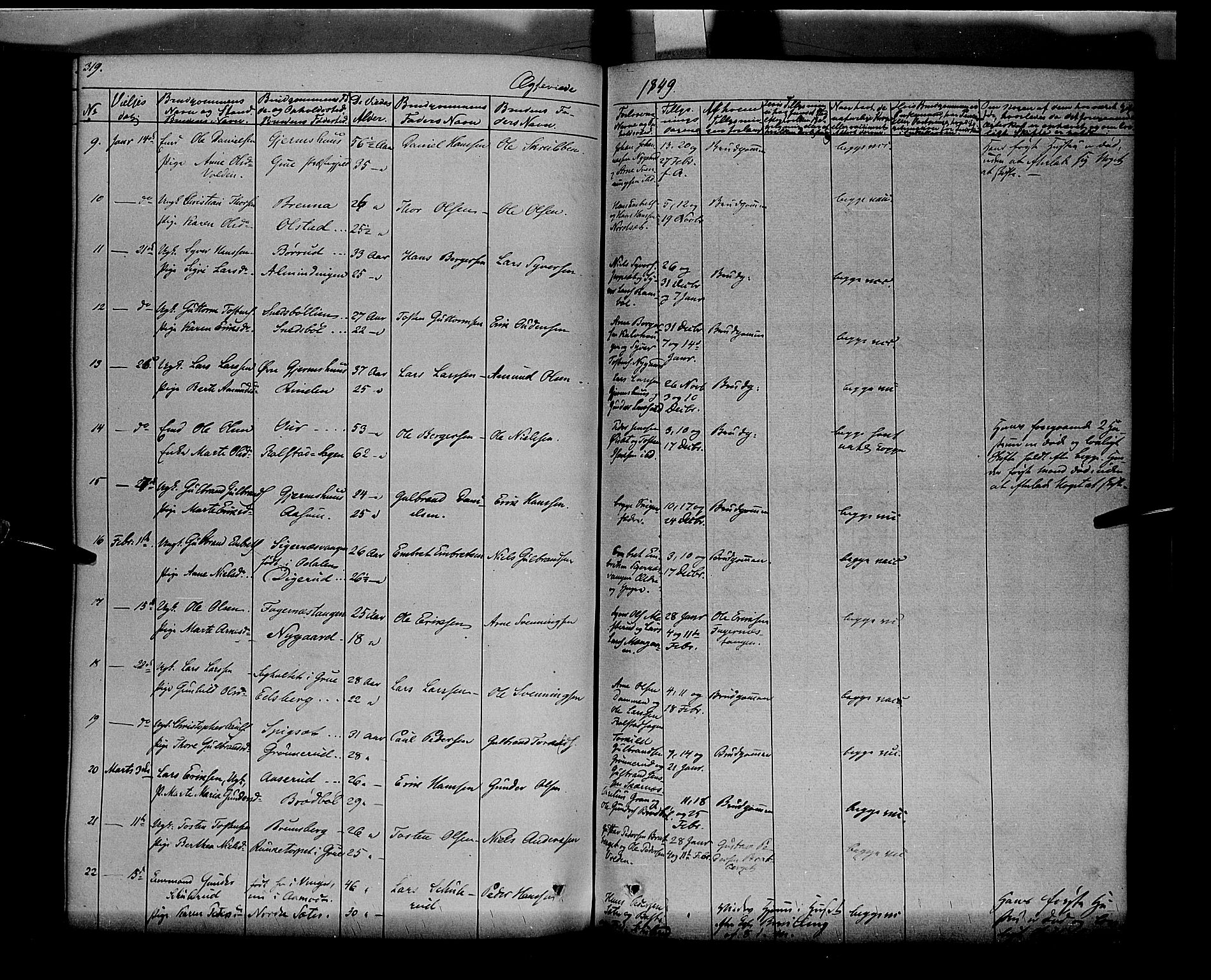 Vinger prestekontor, SAH/PREST-024/H/Ha/Haa/L0009: Parish register (official) no. 9, 1847-1855, p. 319