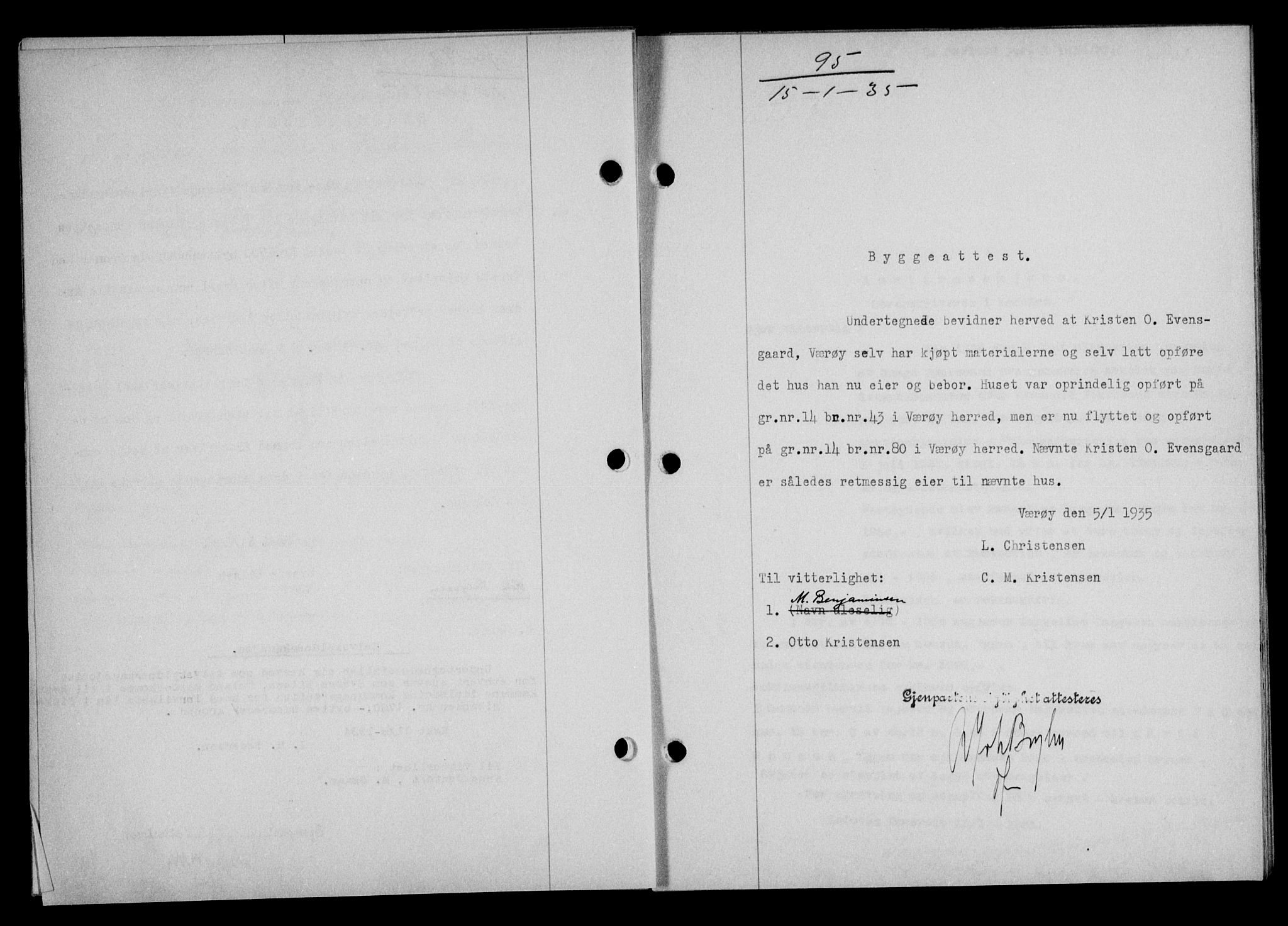 Lofoten sorenskriveri, SAT/A-0017/1/2/2C/L0031b: Mortgage book no. 31b, 1935-1935, Deed date: 15.01.1935