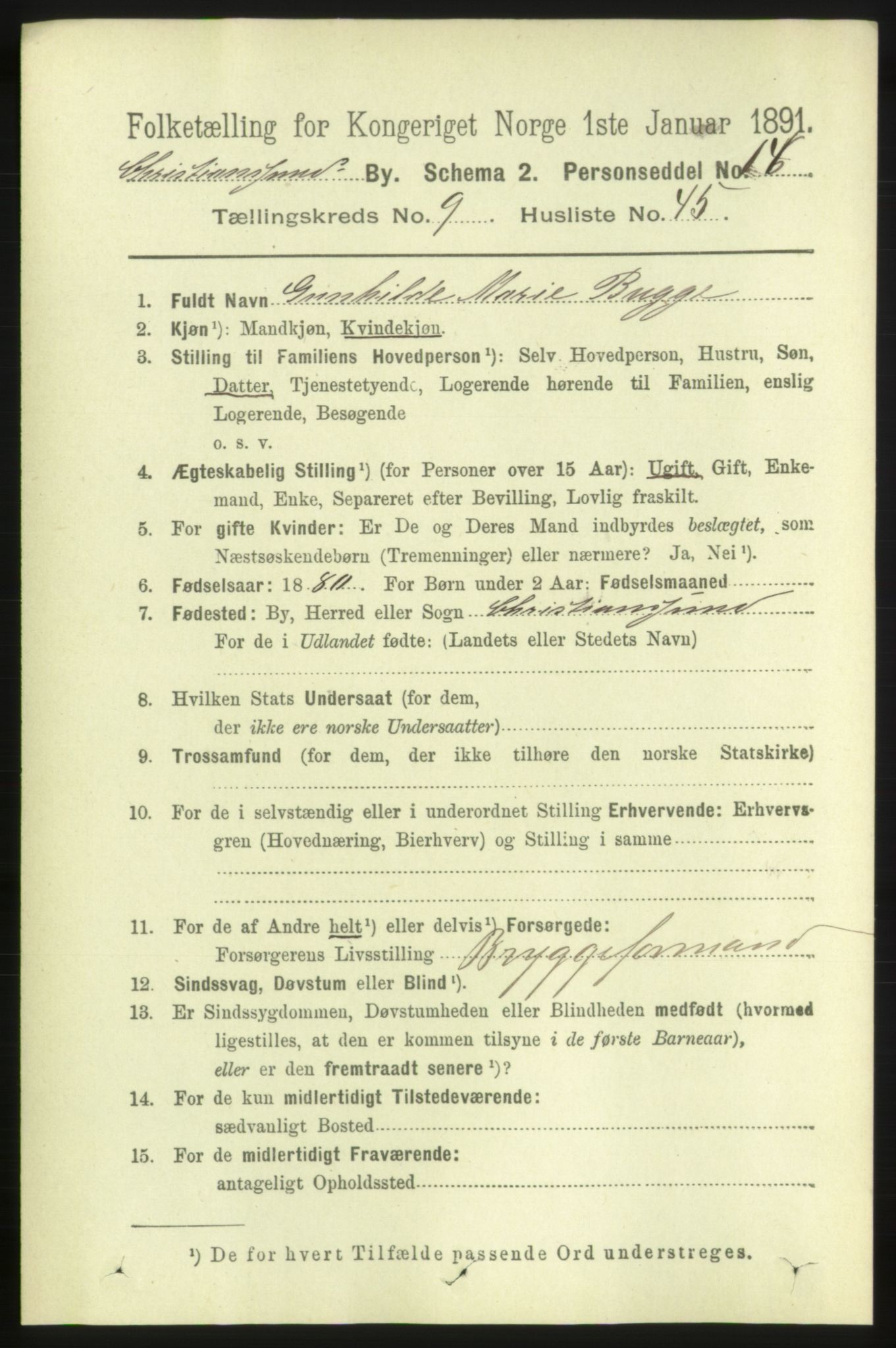 RA, 1891 census for 1503 Kristiansund, 1891, p. 7594