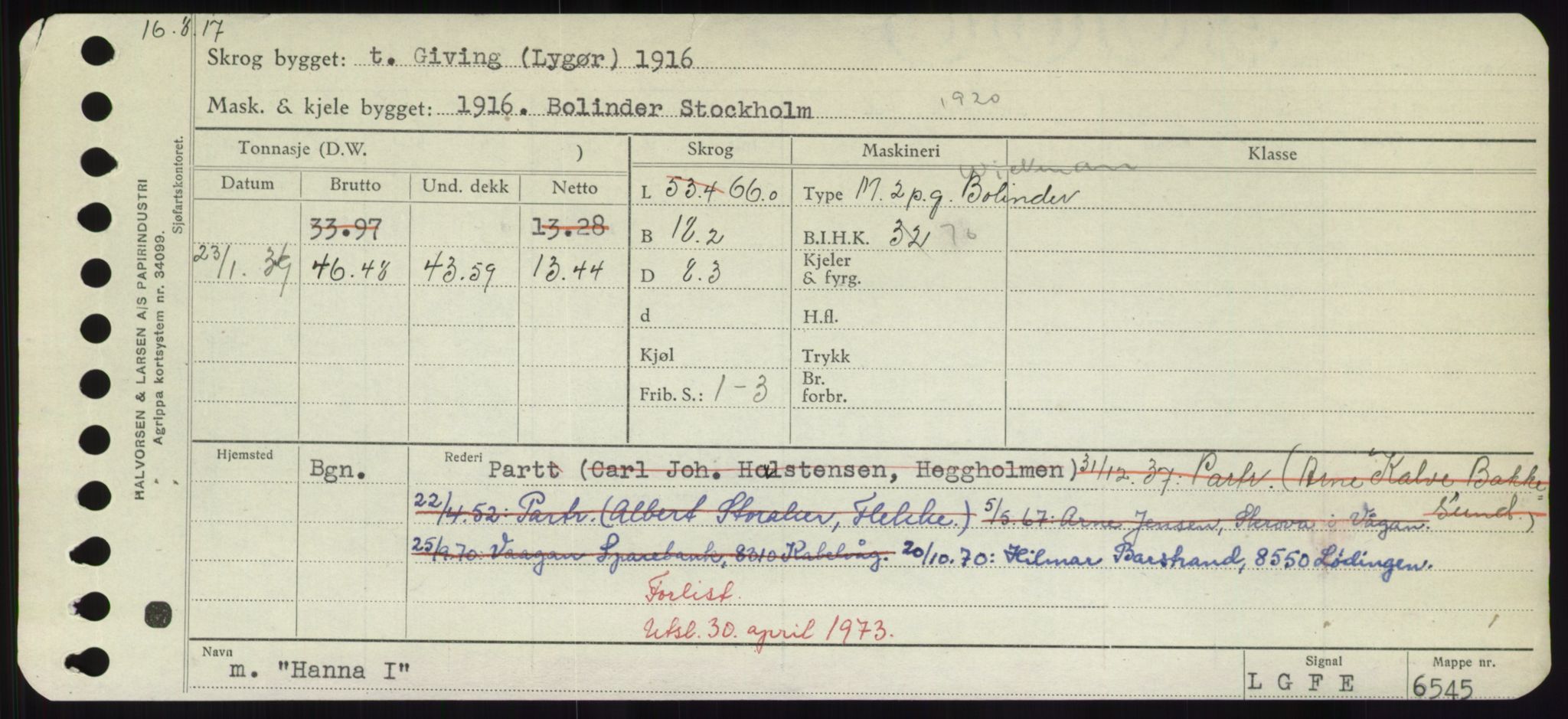 Sjøfartsdirektoratet med forløpere, Skipsmålingen, AV/RA-S-1627/H/Hd/L0014: Fartøy, H-Havl, p. 199