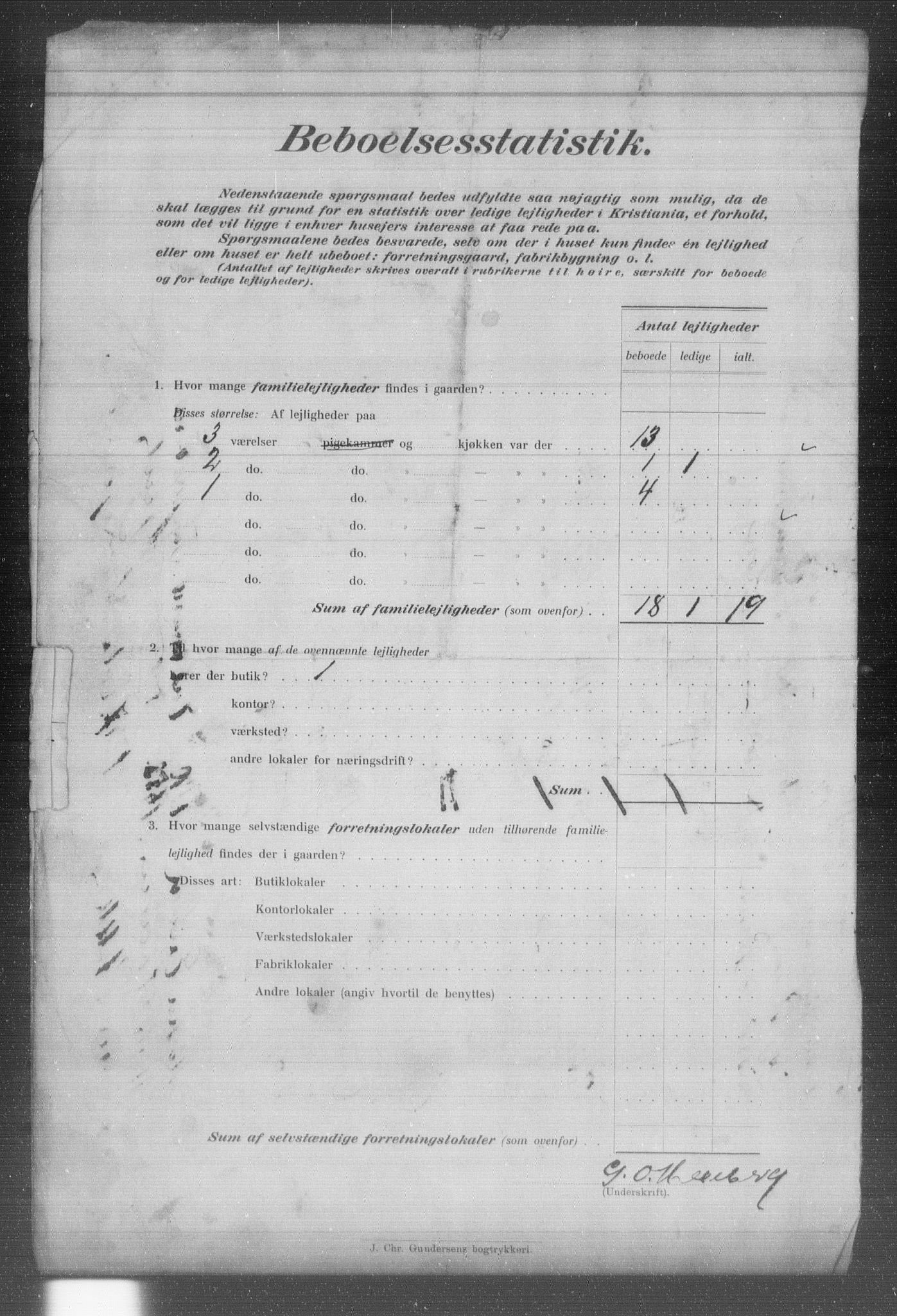 OBA, Municipal Census 1903 for Kristiania, 1903, p. 2169