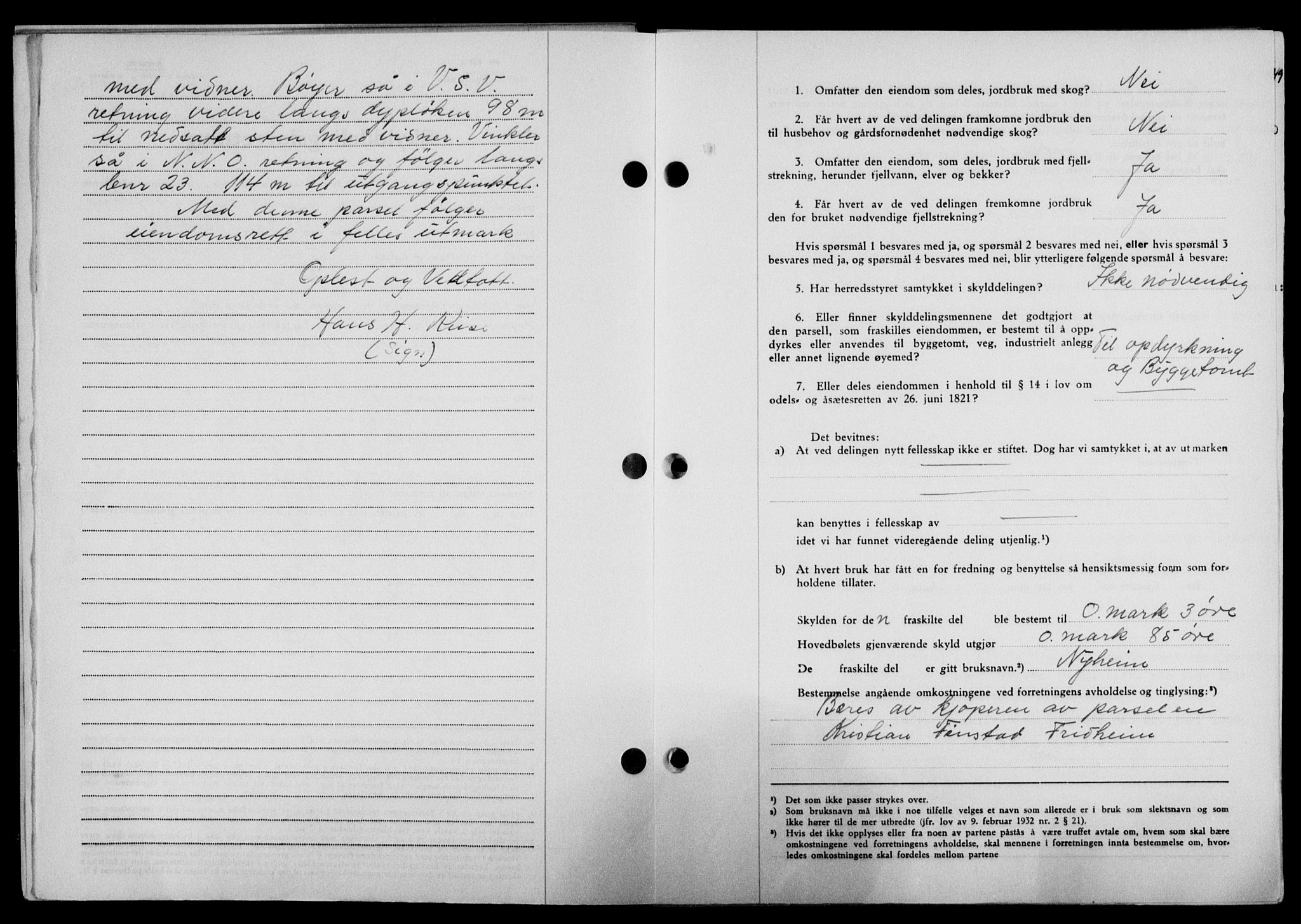 Lofoten sorenskriveri, SAT/A-0017/1/2/2C/L0021a: Mortgage book no. 21a, 1949-1949, Diary no: : 1431/1949