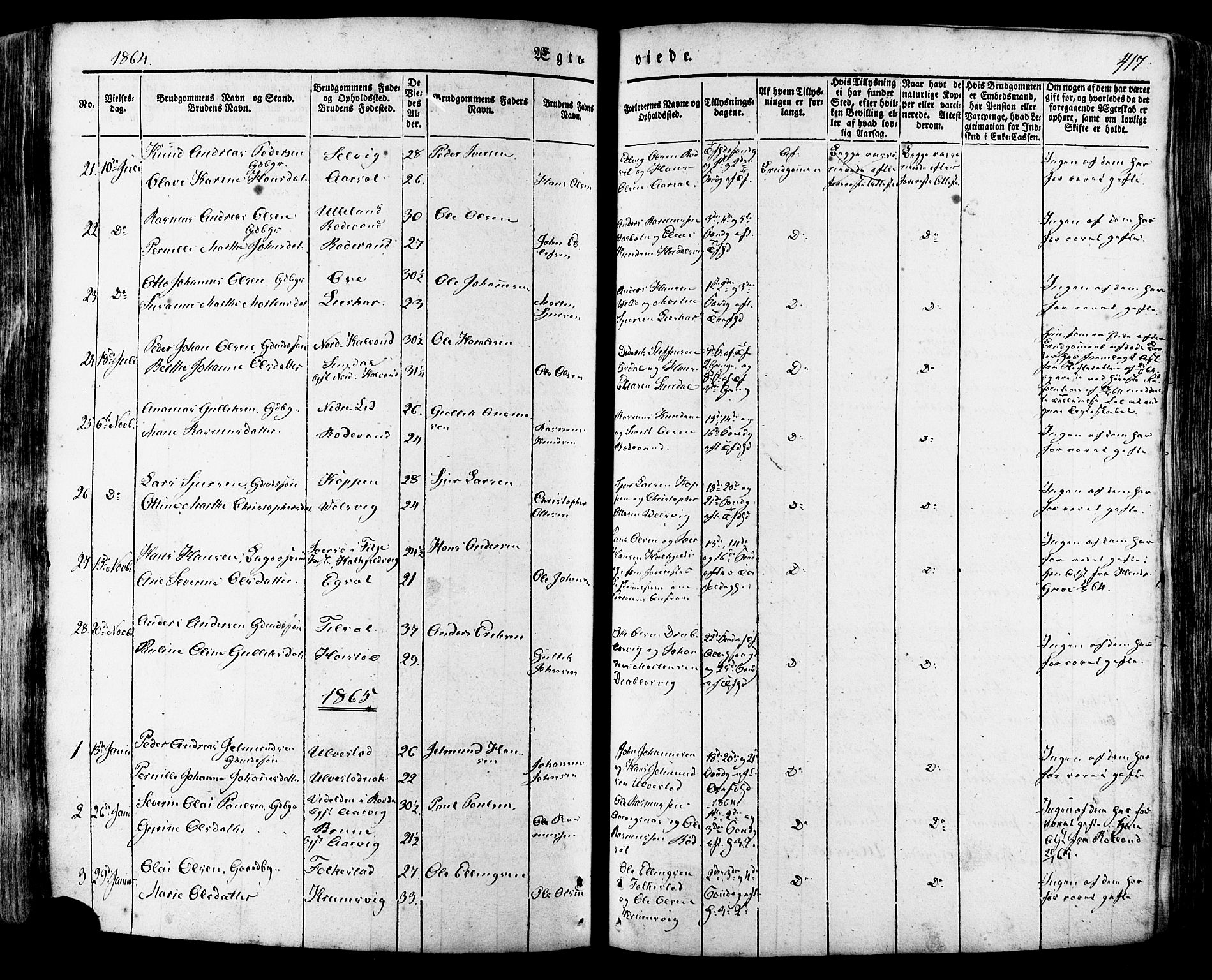 Ministerialprotokoller, klokkerbøker og fødselsregistre - Møre og Romsdal, SAT/A-1454/511/L0140: Parish register (official) no. 511A07, 1851-1878, p. 417