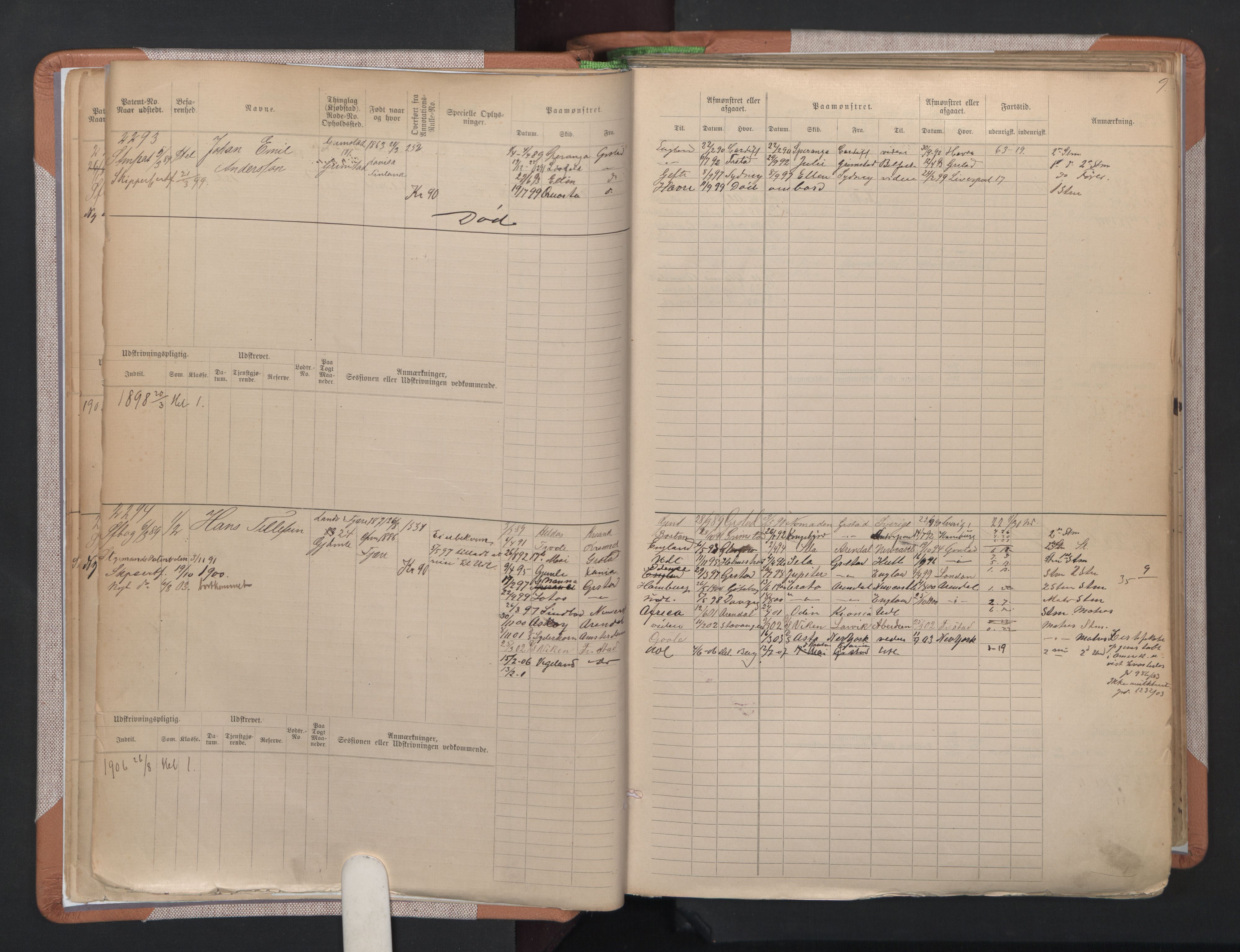 Grimstad mønstringskrets, AV/SAK-2031-0013/F/Fb/L0004: Hovedrulle A nr 2277-3042, F-7, 1889-1940, p. 14