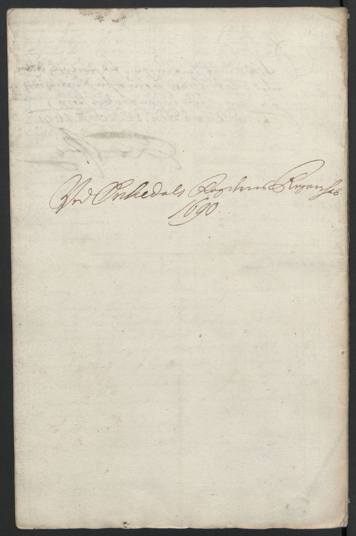 Rentekammeret inntil 1814, Reviderte regnskaper, Fogderegnskap, RA/EA-4092/R58/L3936: Fogderegnskap Orkdal, 1689-1690, p. 379