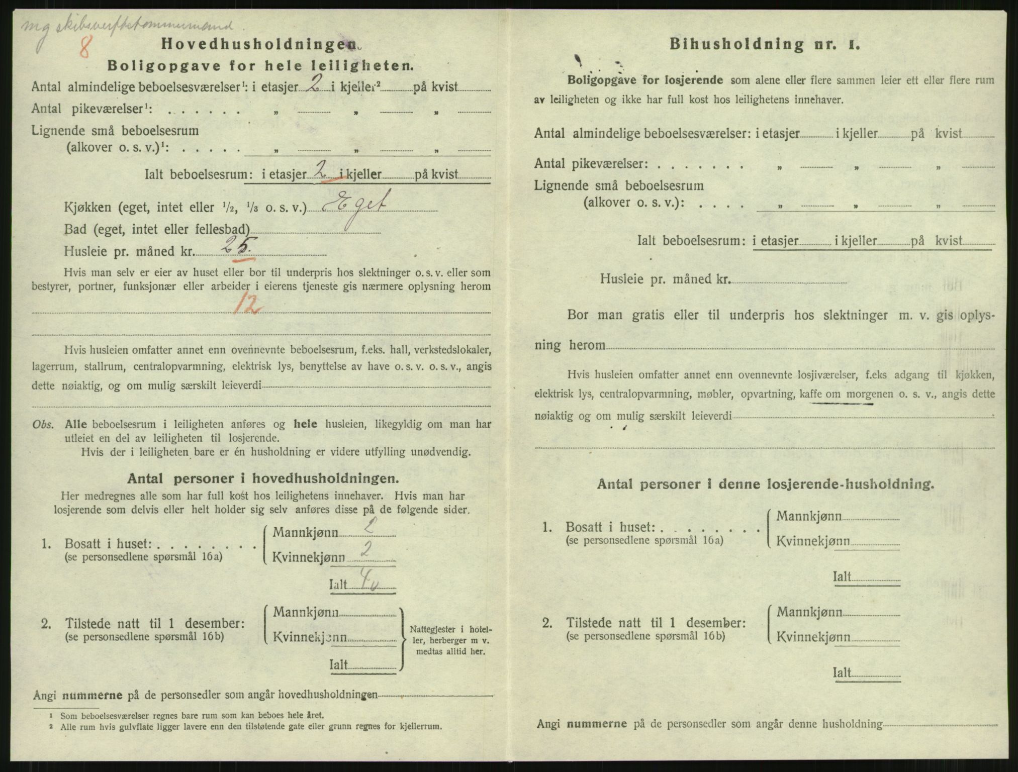SAT, 1920 census for Namsos, 1920, p. 850