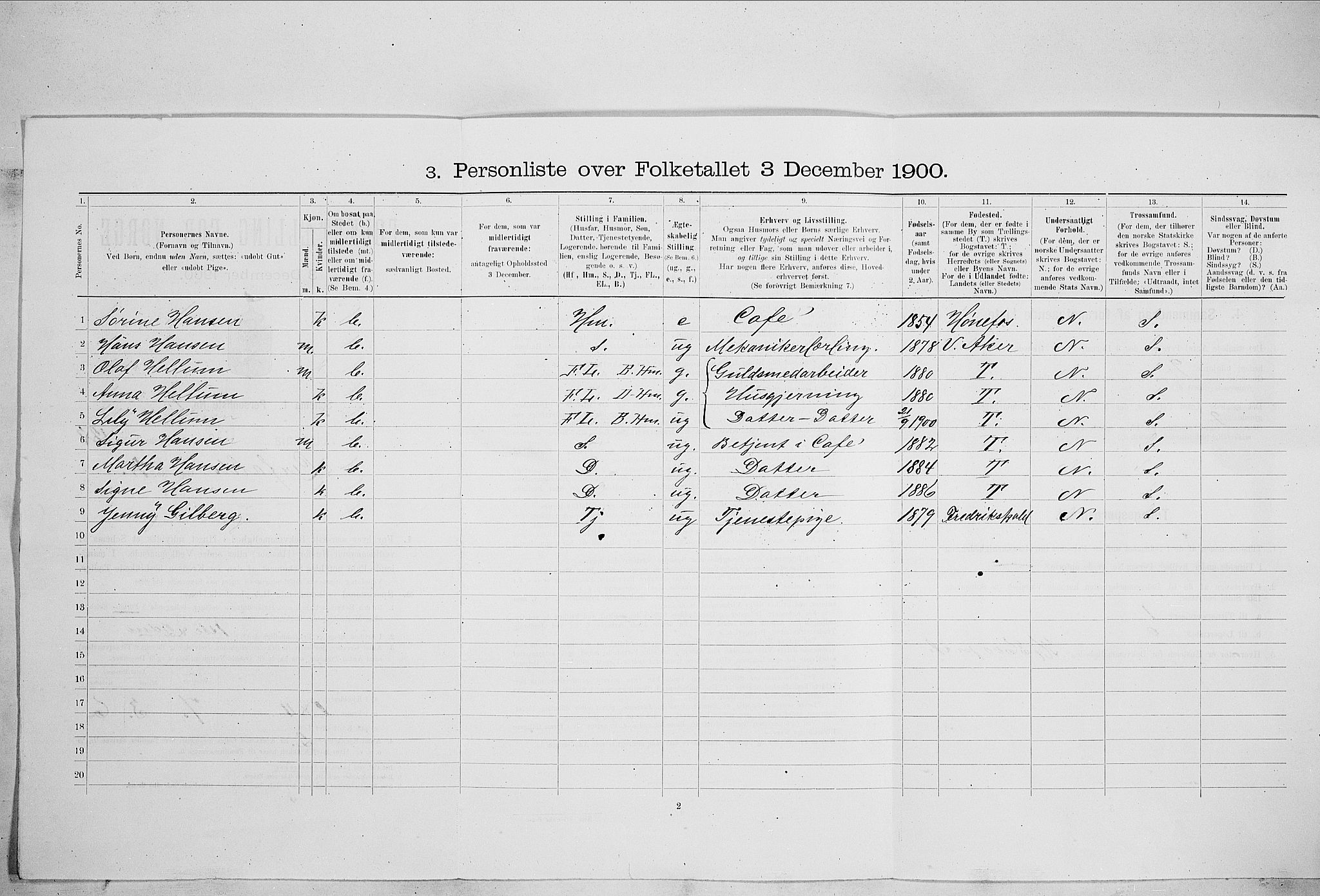 SAO, 1900 census for Kristiania, 1900, p. 52236