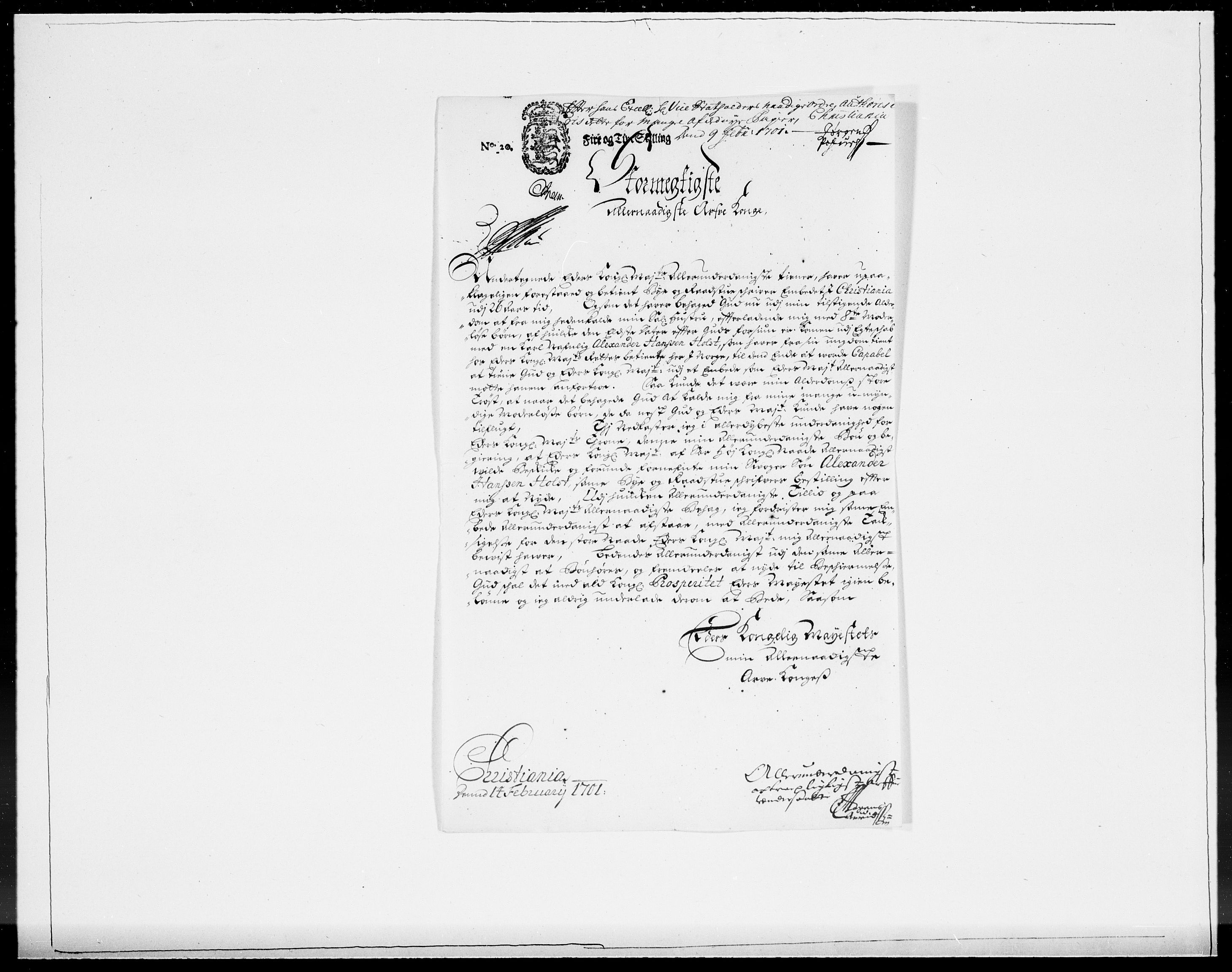Danske Kanselli 1572-1799, AV/RA-EA-3023/F/Fc/Fcc/Fcca/L0052: Norske innlegg 1572-1799, 1701, p. 75