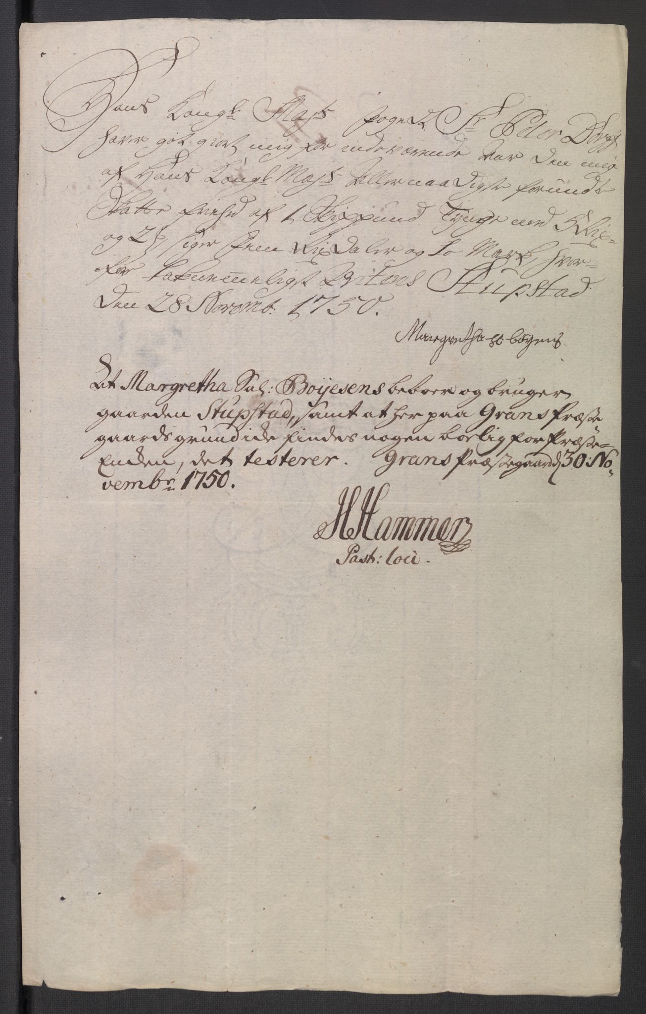 Rentekammeret inntil 1814, Reviderte regnskaper, Fogderegnskap, AV/RA-EA-4092/R18/L1348: Fogderegnskap Hadeland, Toten og Valdres, 1750-1751, p. 168