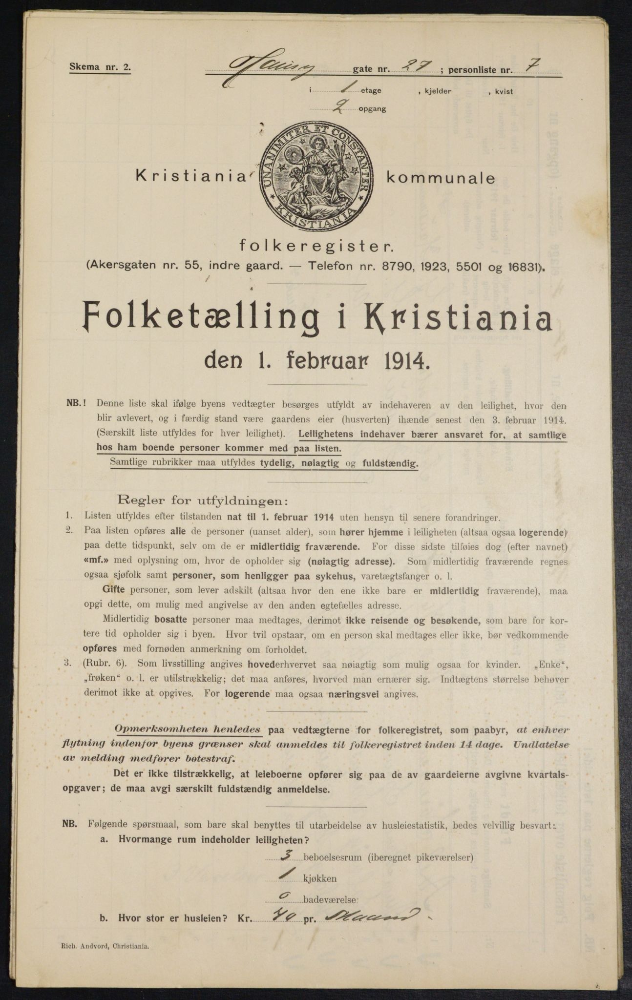 OBA, Municipal Census 1914 for Kristiania, 1914, p. 35263