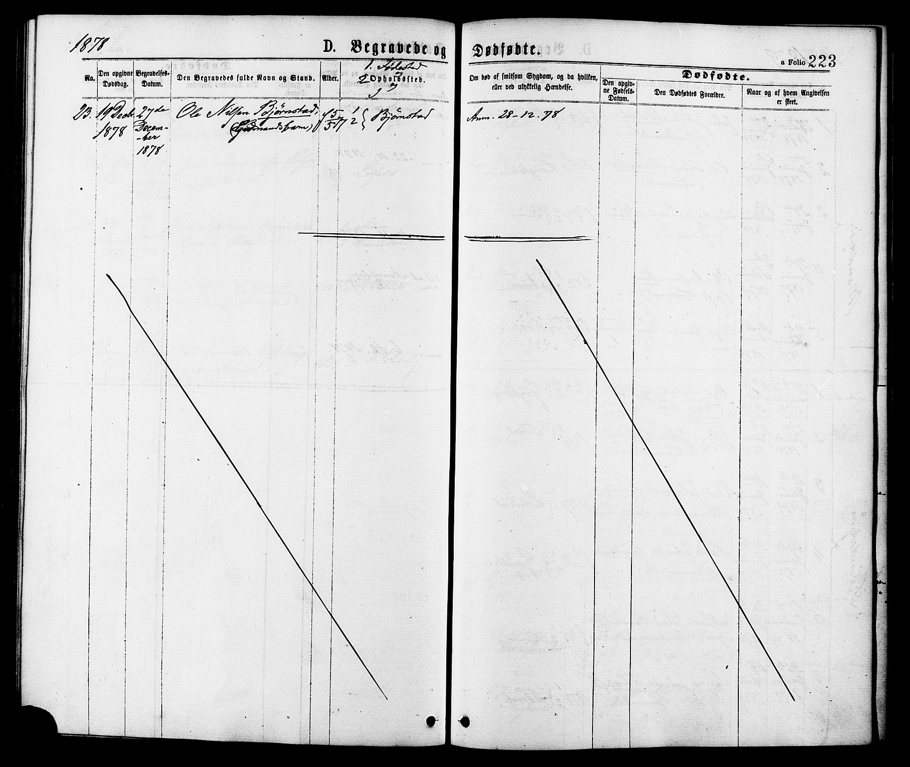 Ministerialprotokoller, klokkerbøker og fødselsregistre - Møre og Romsdal, AV/SAT-A-1454/598/L1068: Parish register (official) no. 598A02, 1872-1881, p. 223