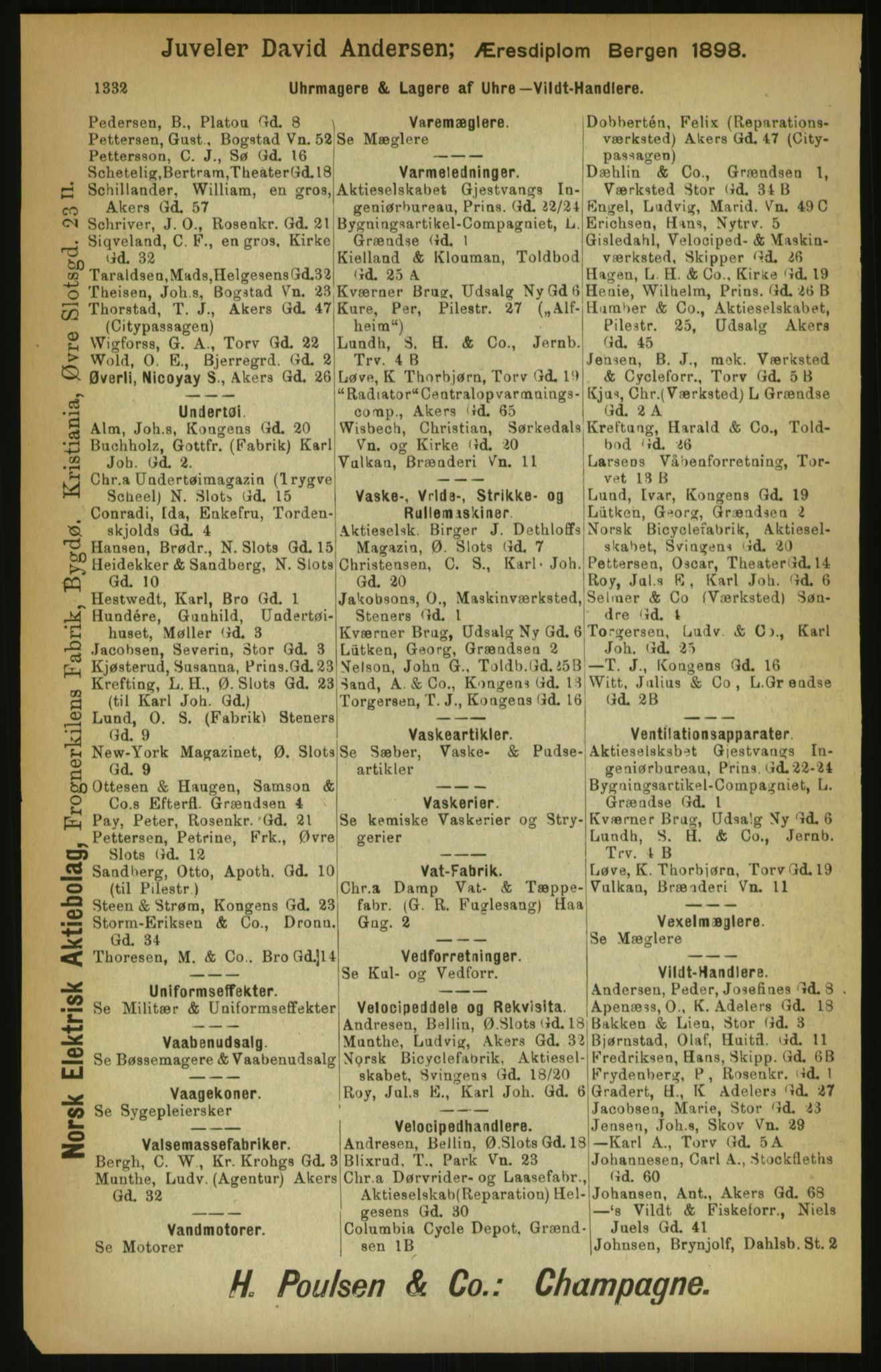 Kristiania/Oslo adressebok, PUBL/-, 1900, p. 1332