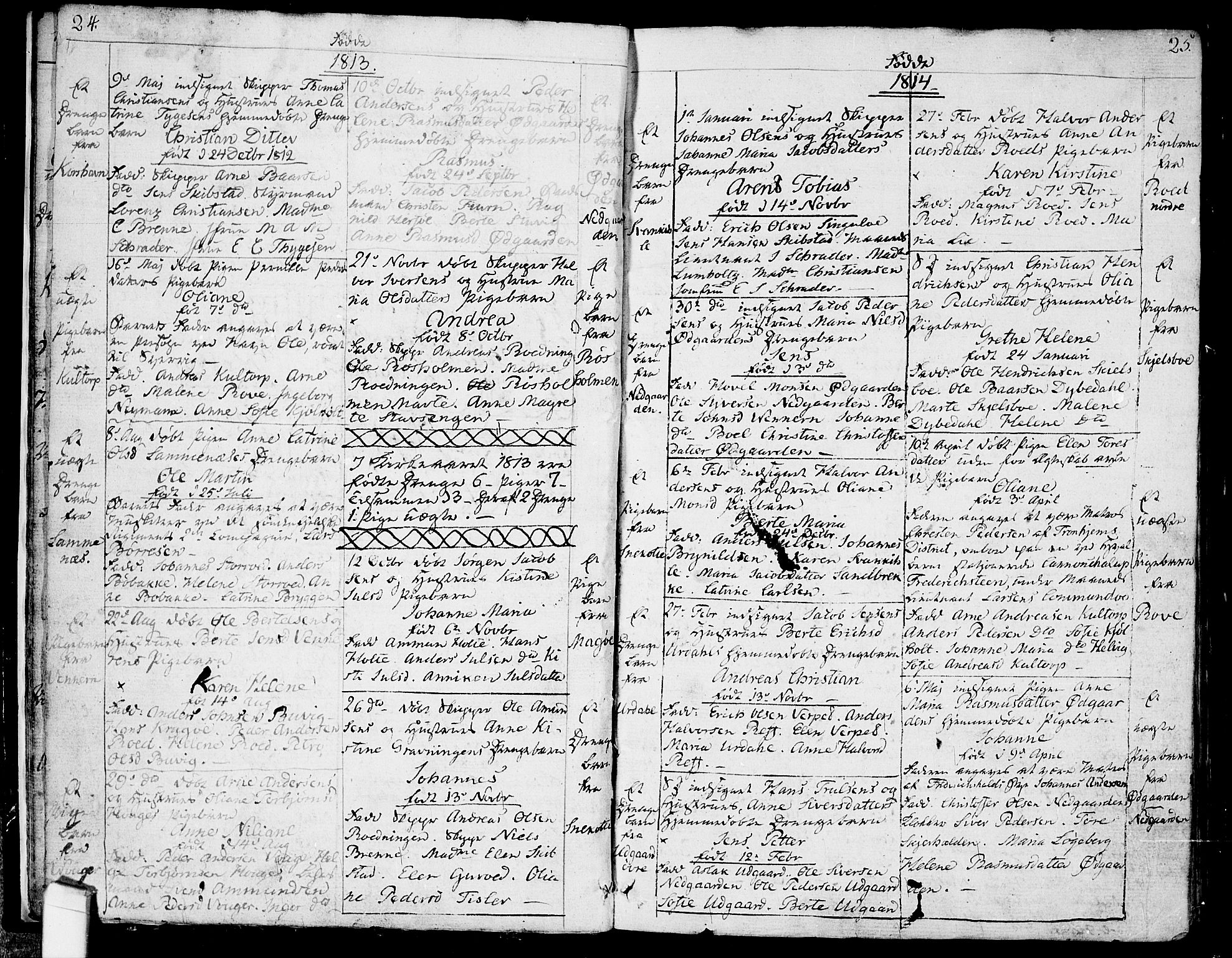 Hvaler prestekontor Kirkebøker, AV/SAO-A-2001/F/Fa/L0004: Parish register (official) no. I 4, 1805-1816, p. 24-25