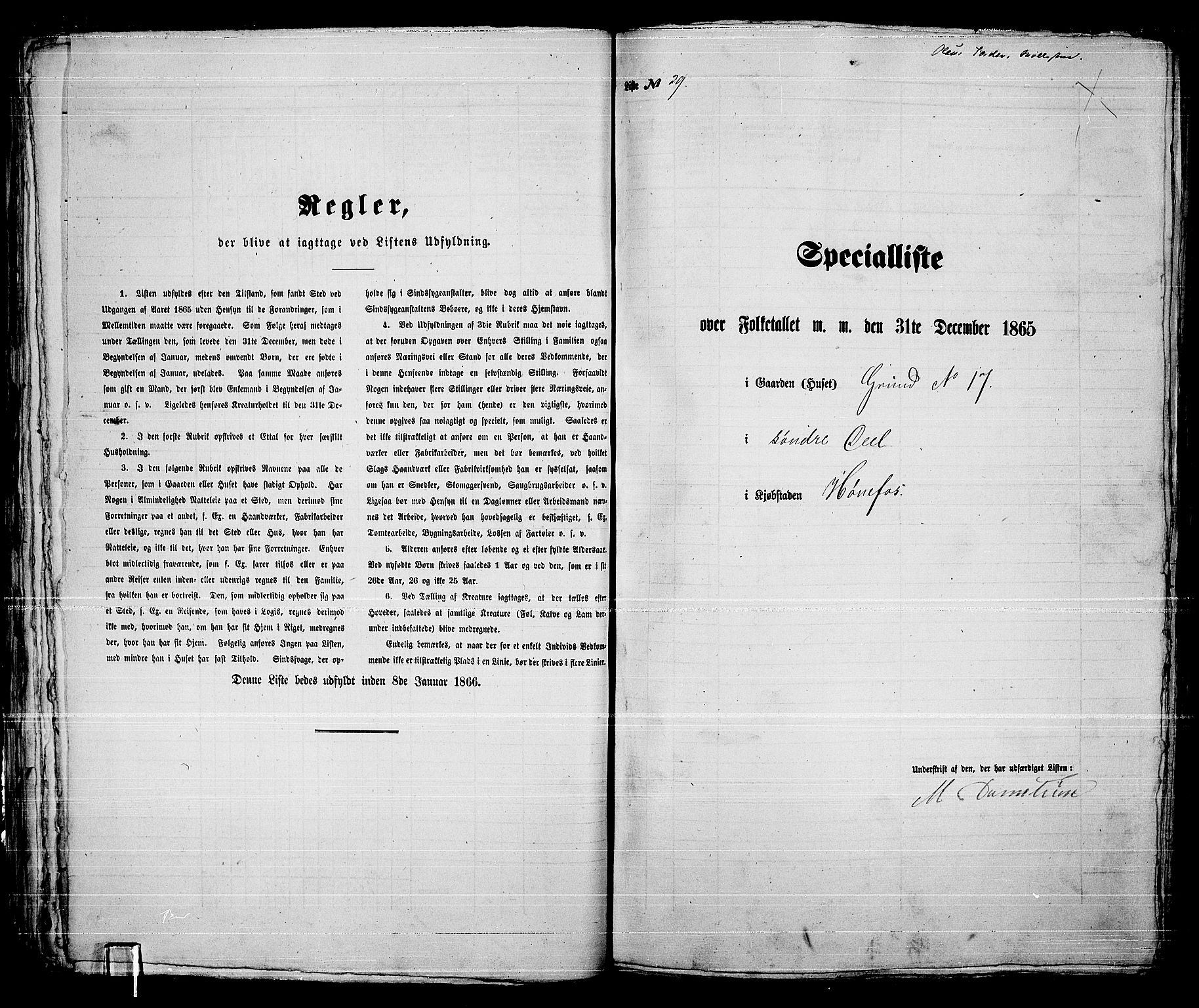 RA, 1865 census for Norderhov/Hønefoss, 1865, p. 58