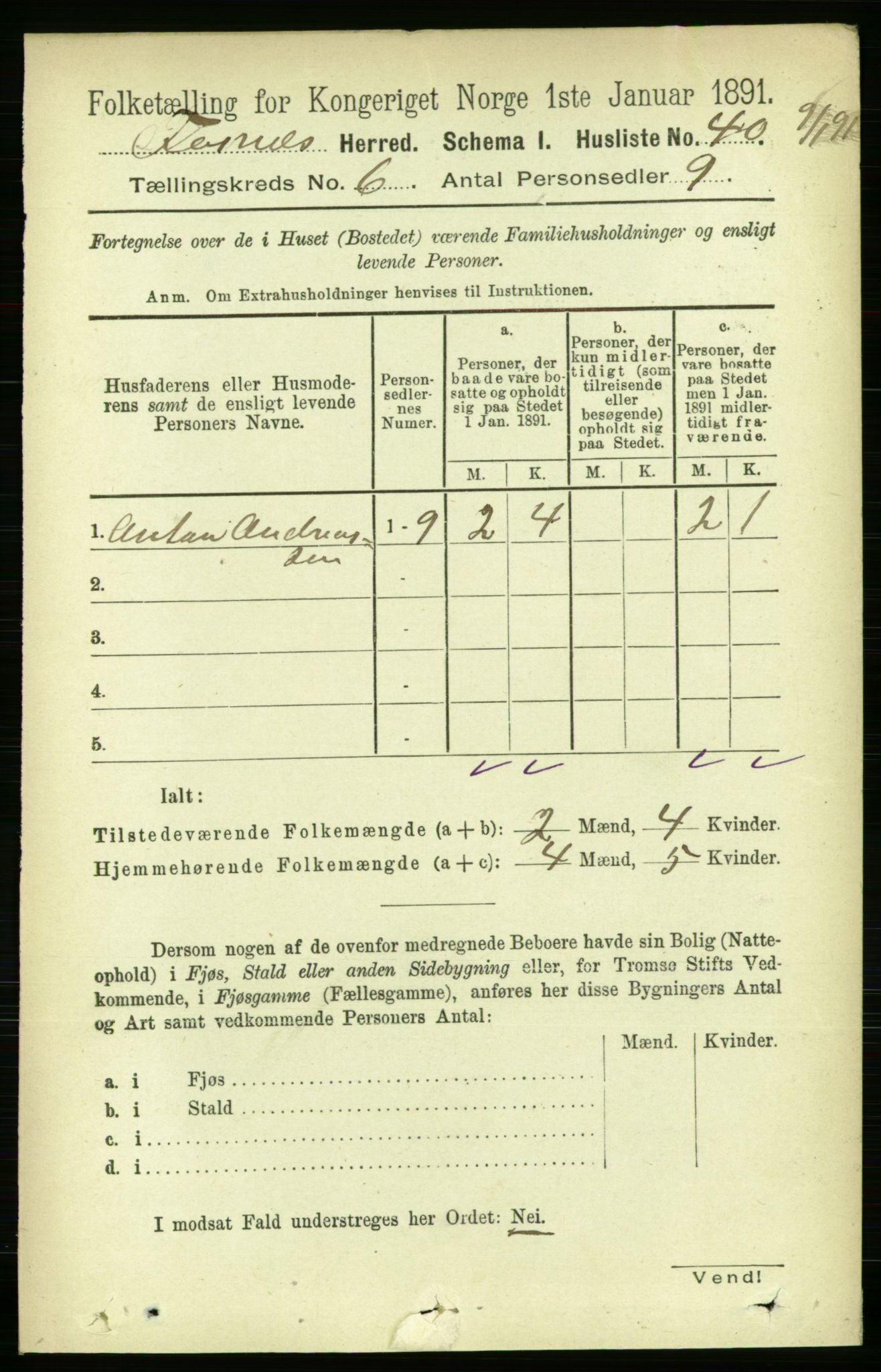 RA, 1891 census for 1748 Fosnes, 1891, p. 2759