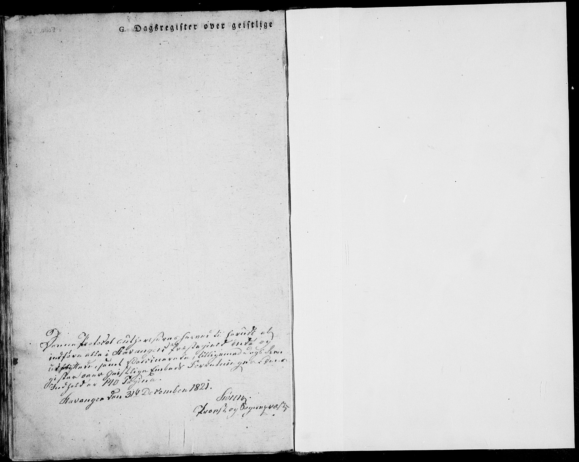 Domkirken sokneprestkontor, AV/SAST-A-101812/001/30/30BA/L0010: Parish register (official) no. A 10, 1821-1859