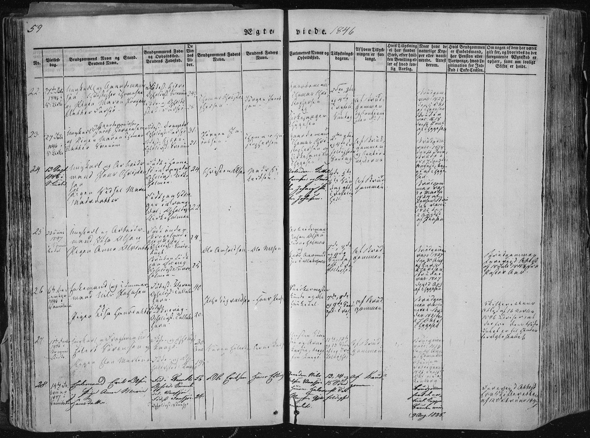 Sannidal kirkebøker, AV/SAKO-A-296/F/Fa/L0007: Parish register (official) no. 7, 1831-1854, p. 59