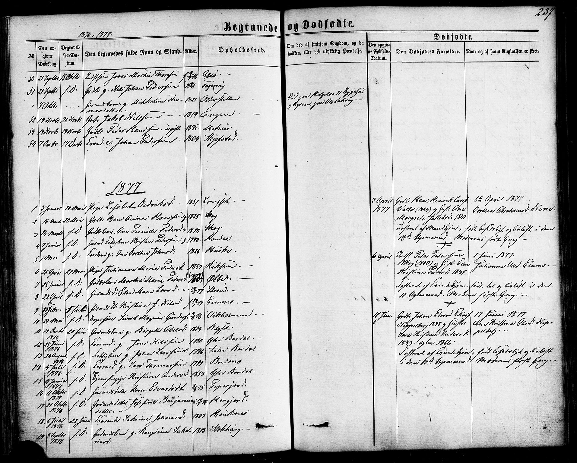 Ministerialprotokoller, klokkerbøker og fødselsregistre - Nordland, AV/SAT-A-1459/838/L0551: Parish register (official) no. 838A09, 1864-1880, p. 237