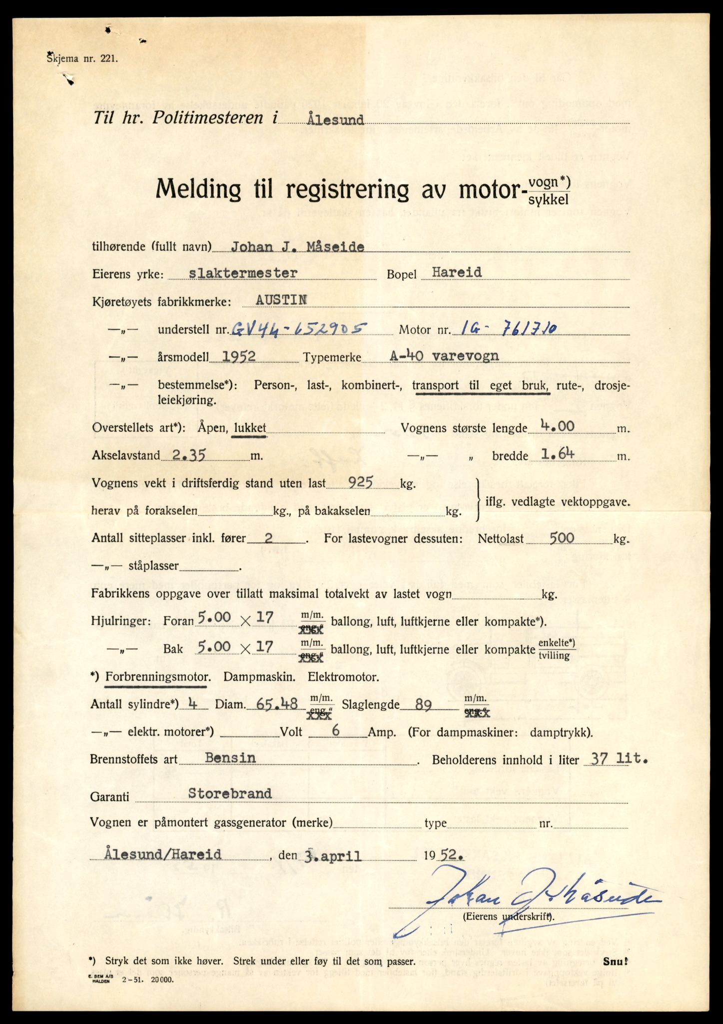 Møre og Romsdal vegkontor - Ålesund trafikkstasjon, AV/SAT-A-4099/F/Fe/L0049: Registreringskort for kjøretøy T 14864 - T 18613, 1927-1998, p. 603