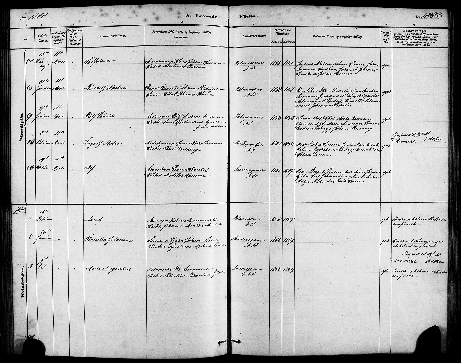 Sandviken Sokneprestembete, AV/SAB-A-77601/H/Hb/L0001: Parish register (copy) no. A 2, 1879-1892, p. 238