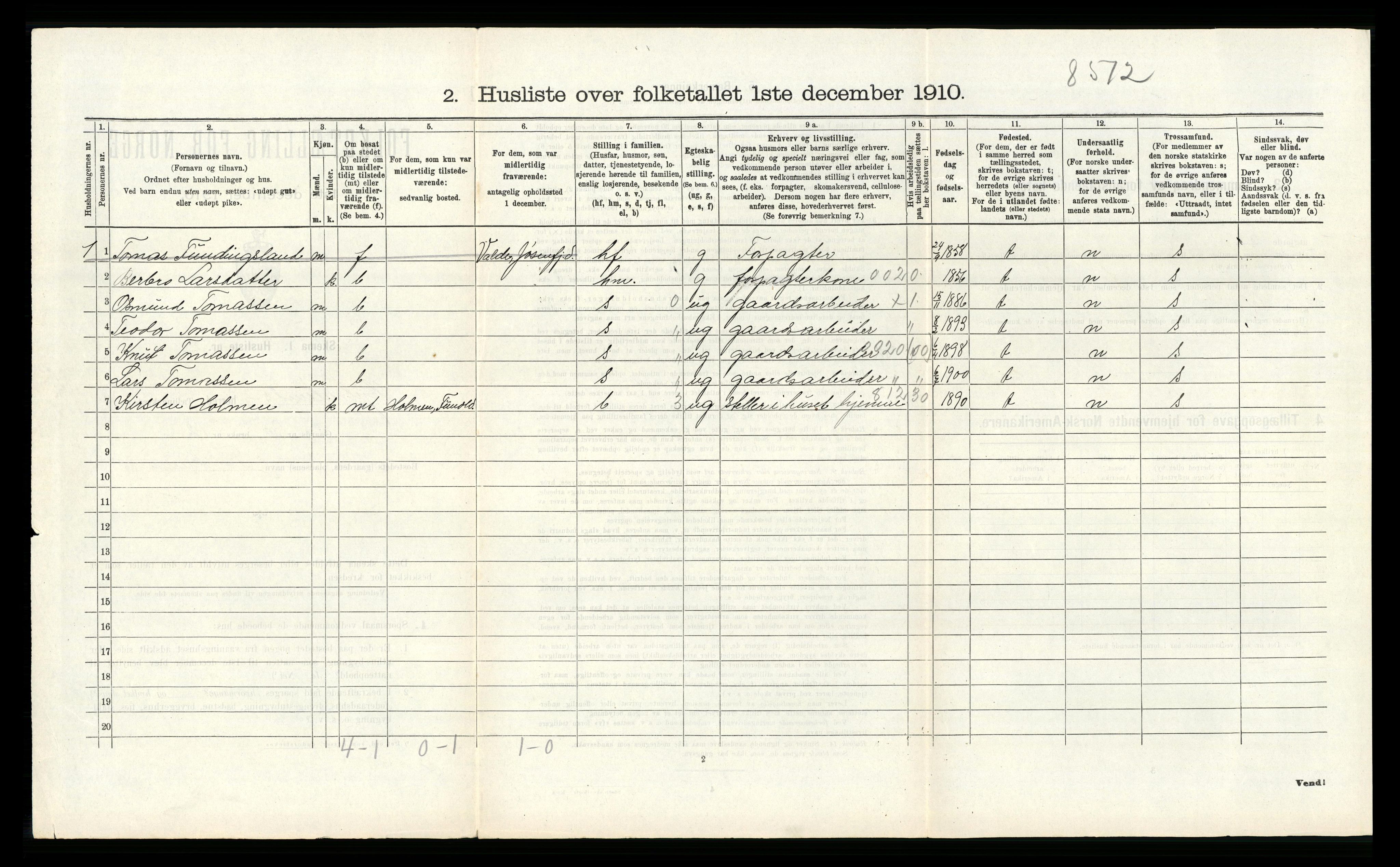 RA, 1910 census for Hjelmeland, 1910, p. 345