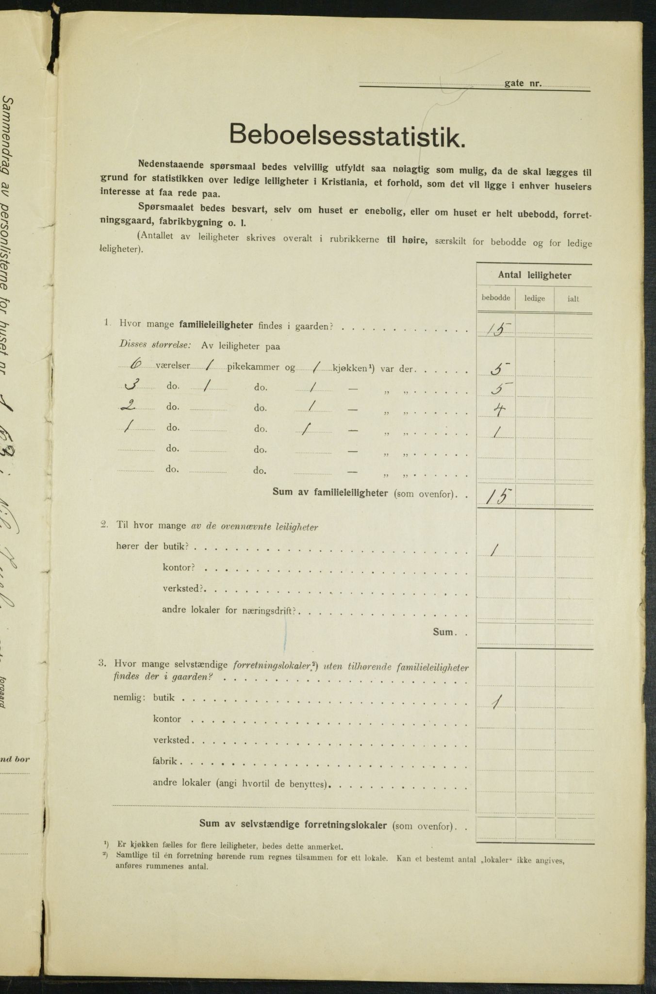 OBA, Municipal Census 1915 for Kristiania, 1915, p. 69544