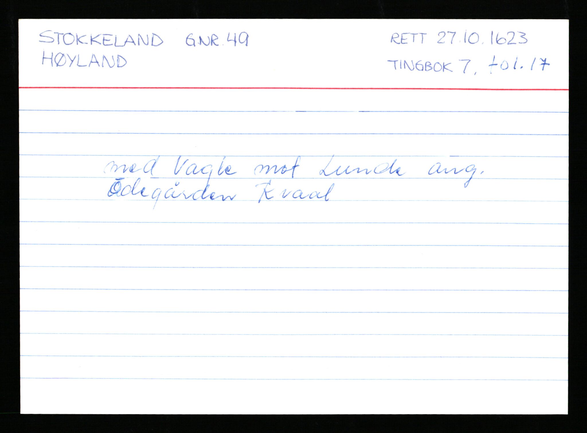 Statsarkivet i Stavanger, AV/SAST-A-101971/03/Y/Ym/L0056: Åstedskort sortert etter gårdsnavn: Stokkeland - Sund, 1600-1950, p. 2
