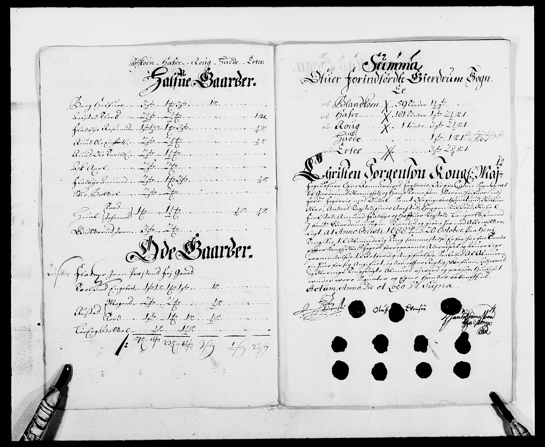 Rentekammeret inntil 1814, Reviderte regnskaper, Fogderegnskap, AV/RA-EA-4092/R12/L0700: Fogderegnskap Øvre Romerike, 1687-1688, p. 271