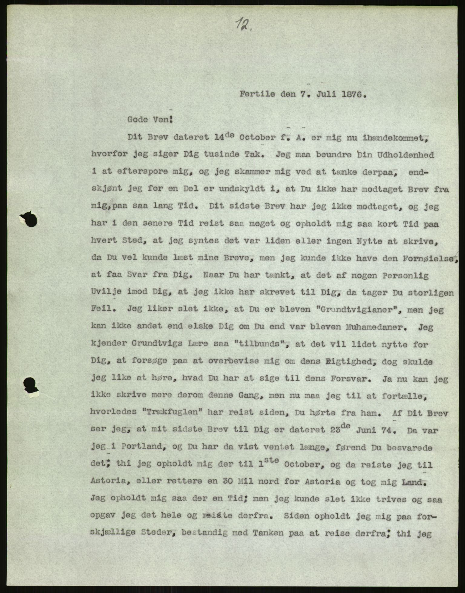 Samlinger til kildeutgivelse, Amerikabrevene, AV/RA-EA-4057/F/L0038: Arne Odd Johnsens amerikabrevsamling II, 1855-1900, p. 403