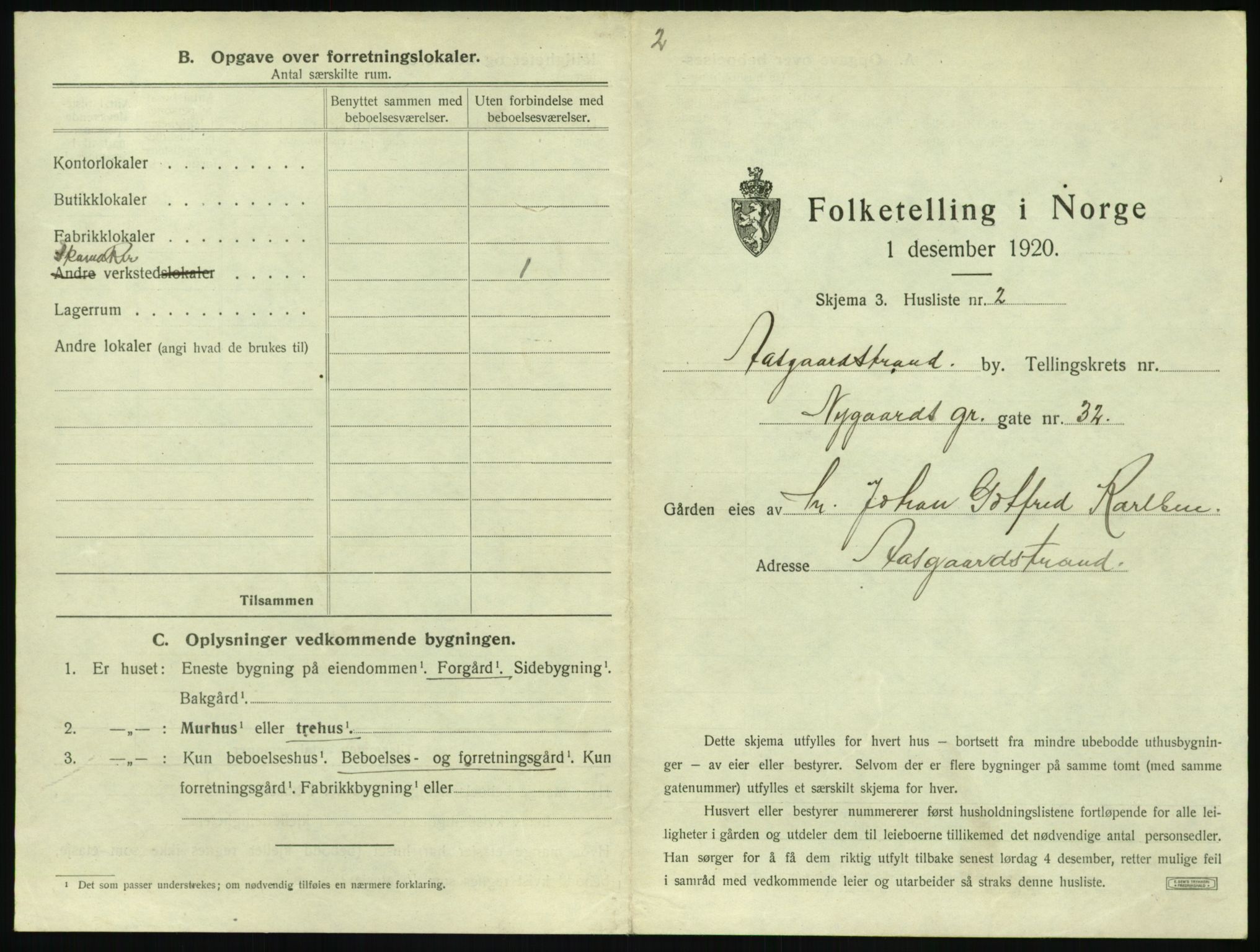 SAKO, 1920 census for Åsgårdstrand, 1920, p. 13