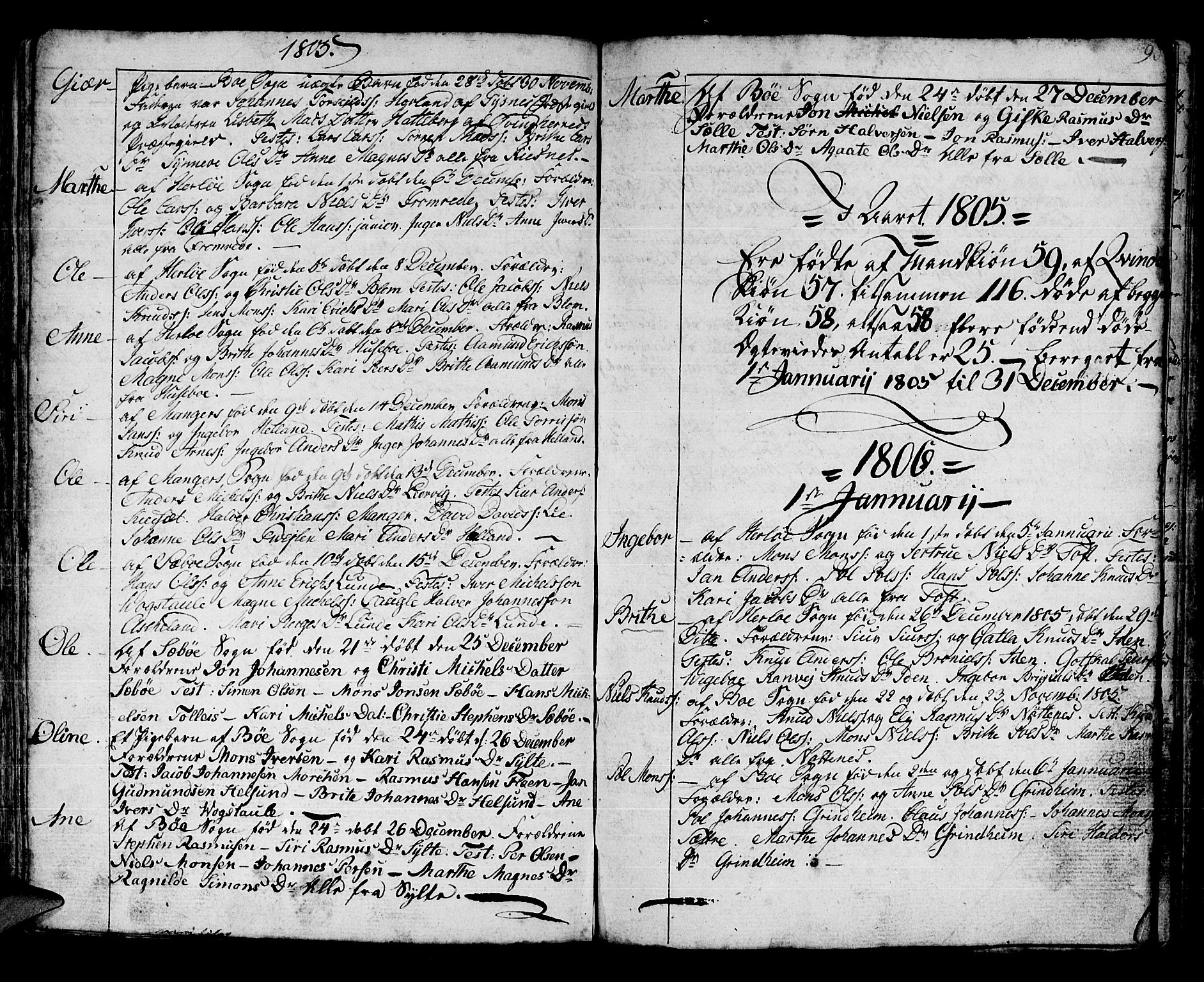 Manger sokneprestembete, AV/SAB-A-76801/H/Haa: Parish register (official) no. A 2, 1792-1815, p. 90