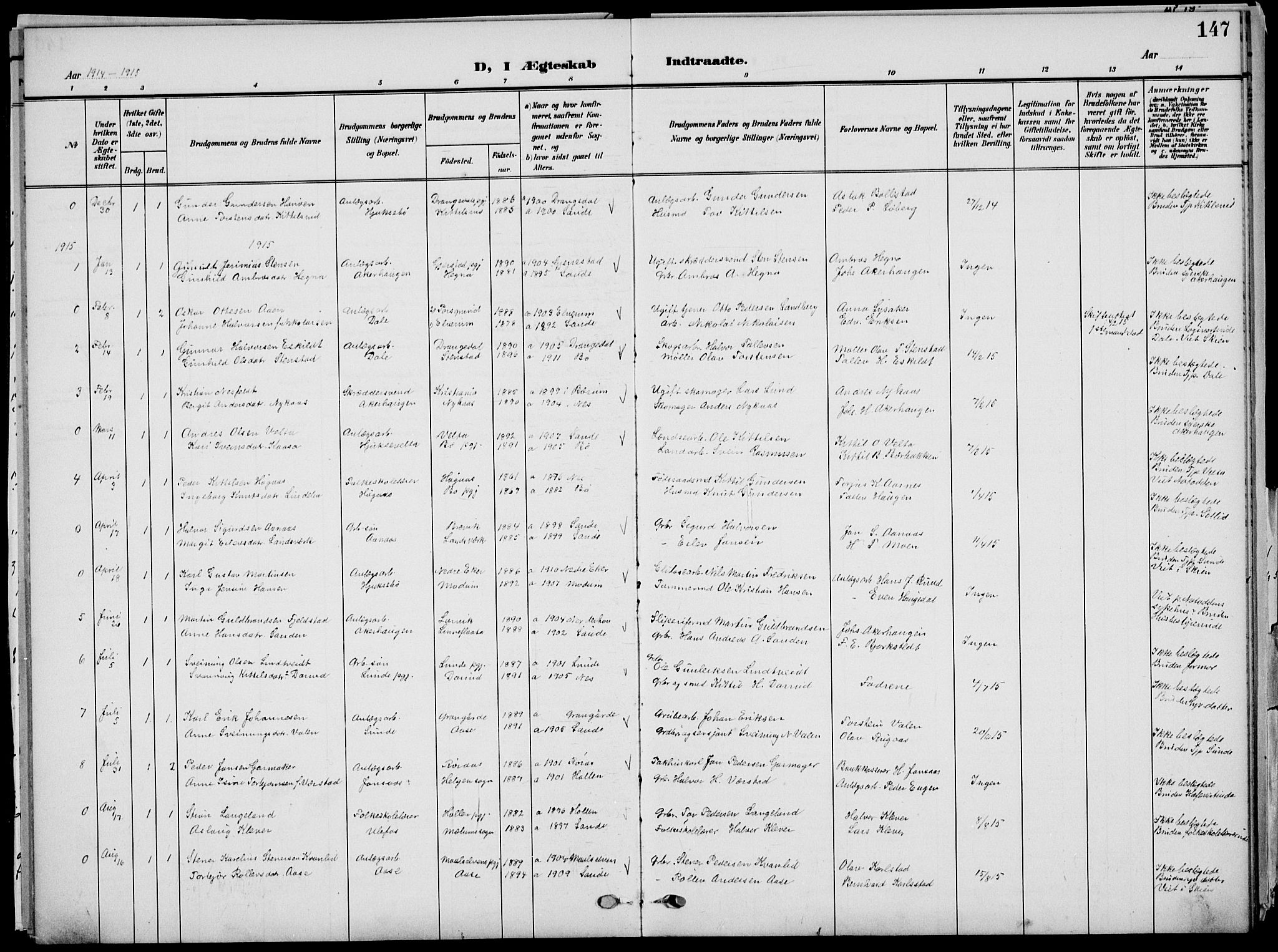 Sauherad kirkebøker, SAKO/A-298/G/Ga/L0004a: Parish register (copy) no. I 4a, 1906-1934, p. 147