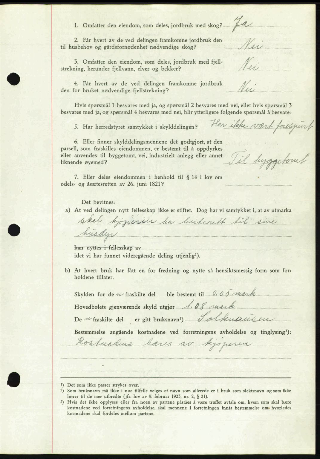 Romsdal sorenskriveri, AV/SAT-A-4149/1/2/2C: Mortgage book no. A21, 1946-1946, Diary no: : 2252/1946