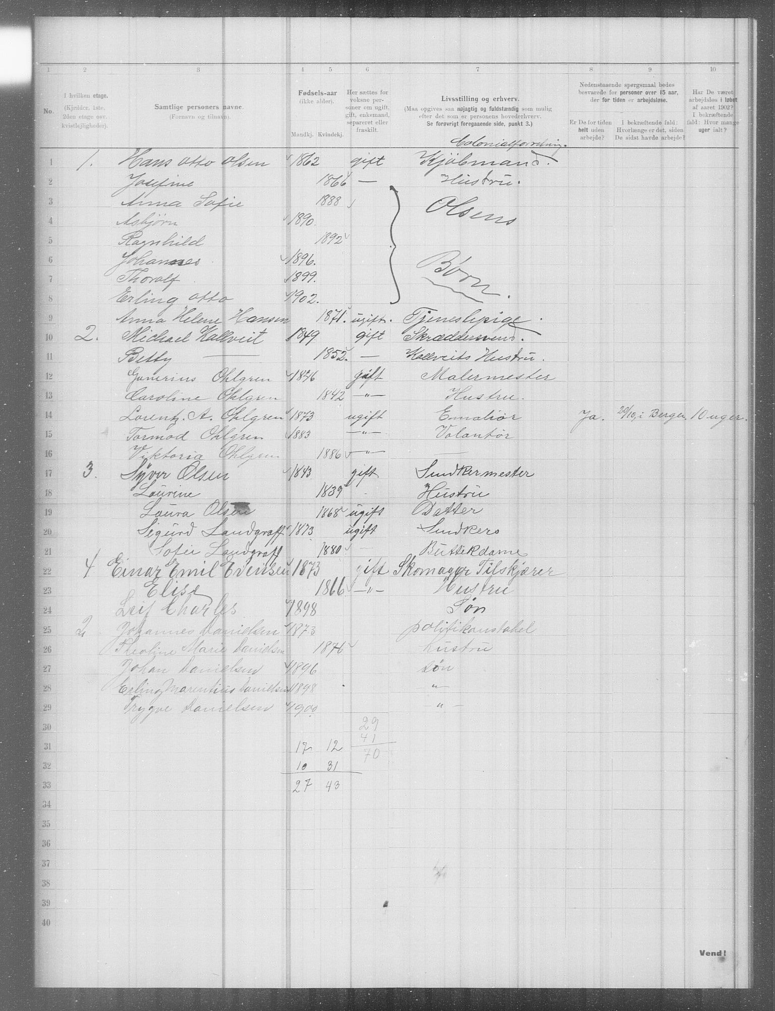 OBA, Municipal Census 1902 for Kristiania, 1902, p. 7437