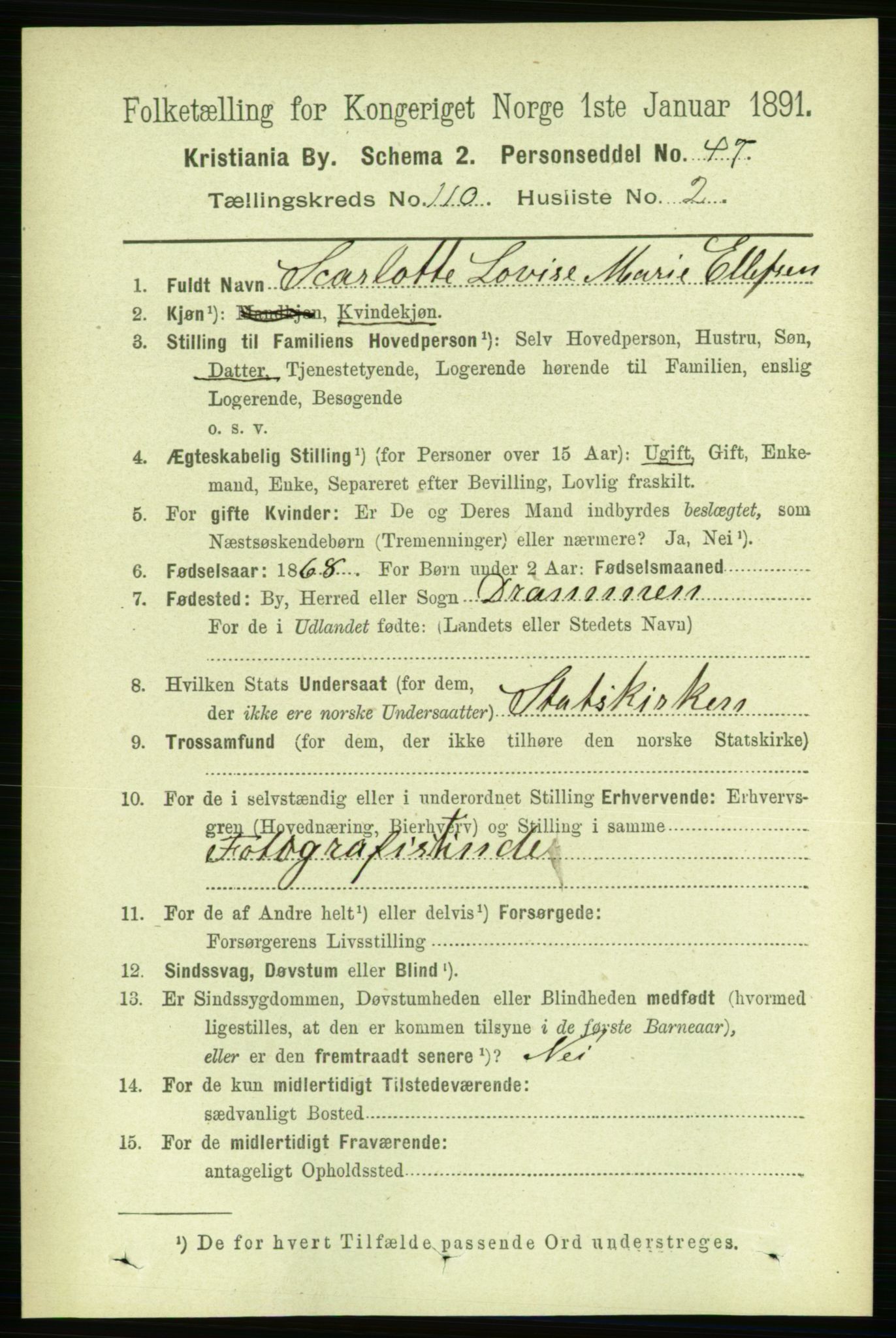 RA, 1891 census for 0301 Kristiania, 1891, p. 57171
