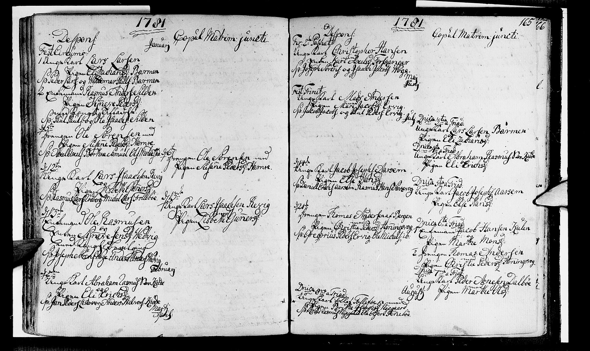 Selje sokneprestembete, AV/SAB-A-99938/H/Ha/Haa/Haaa: Parish register (official) no. A 5, 1760-1782, p. 165