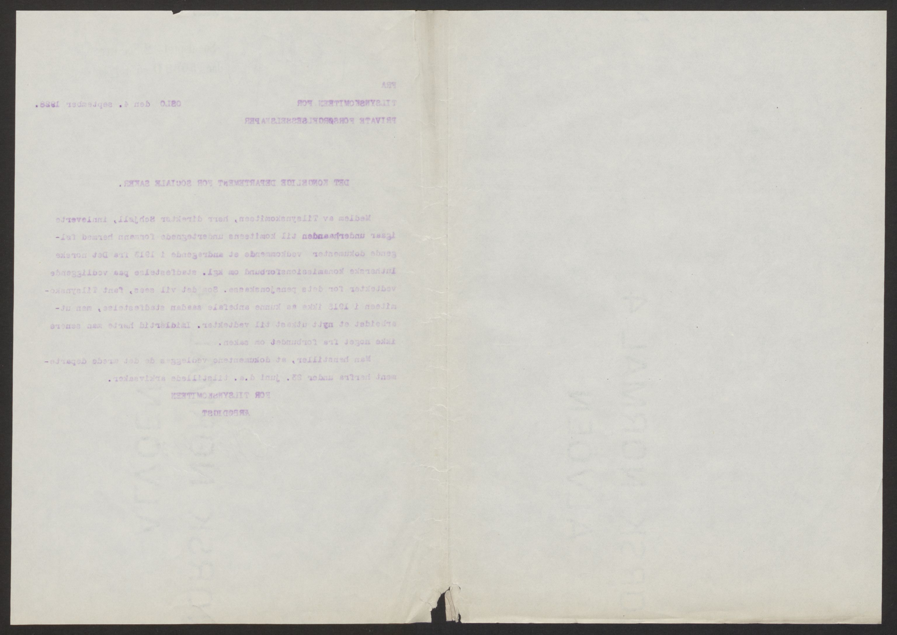 Sosialdepartementet, 2. sosialkontor D, AV/RA-S-1269/L/L0110/0005: Pensjonsfond - regnskaper og vedtekter. Oslo / Norsk Lutherske Kinamisjonsforbund, 1928