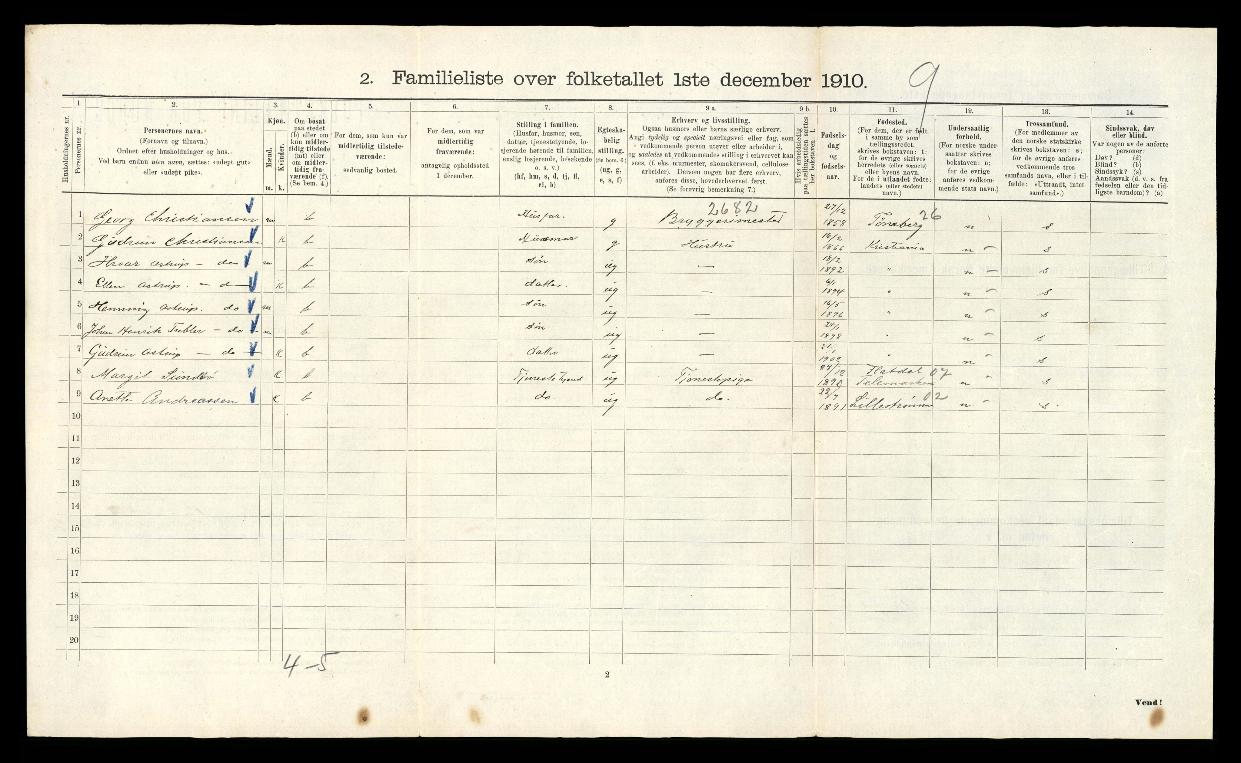 RA, 1910 census for Kristiania, 1910, p. 552