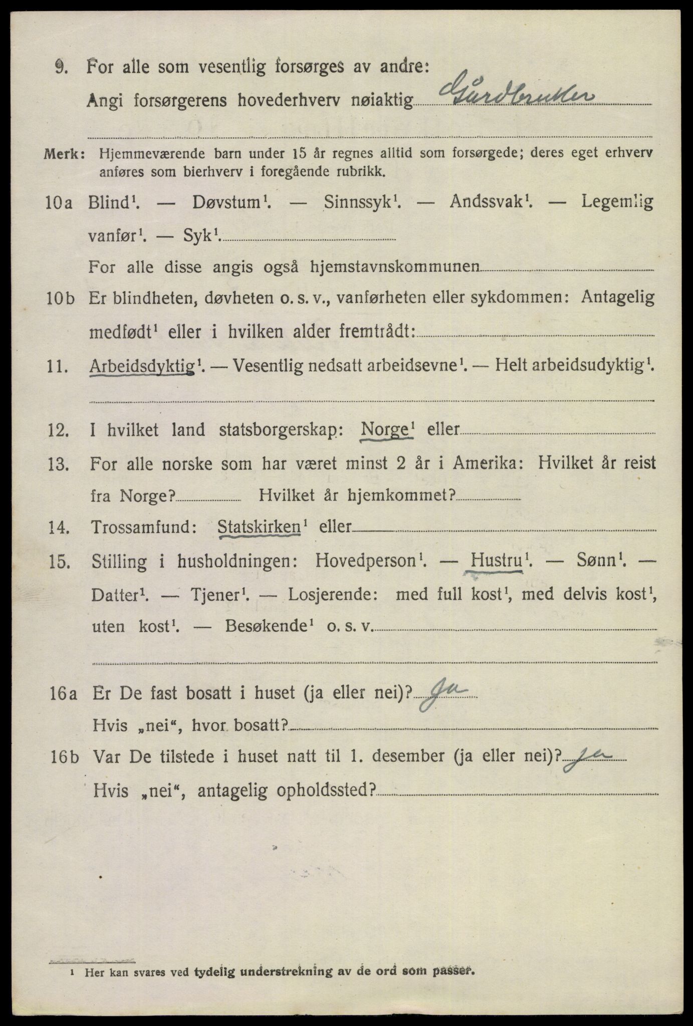 SAKO, 1920 census for Gjerpen, 1920, p. 4087